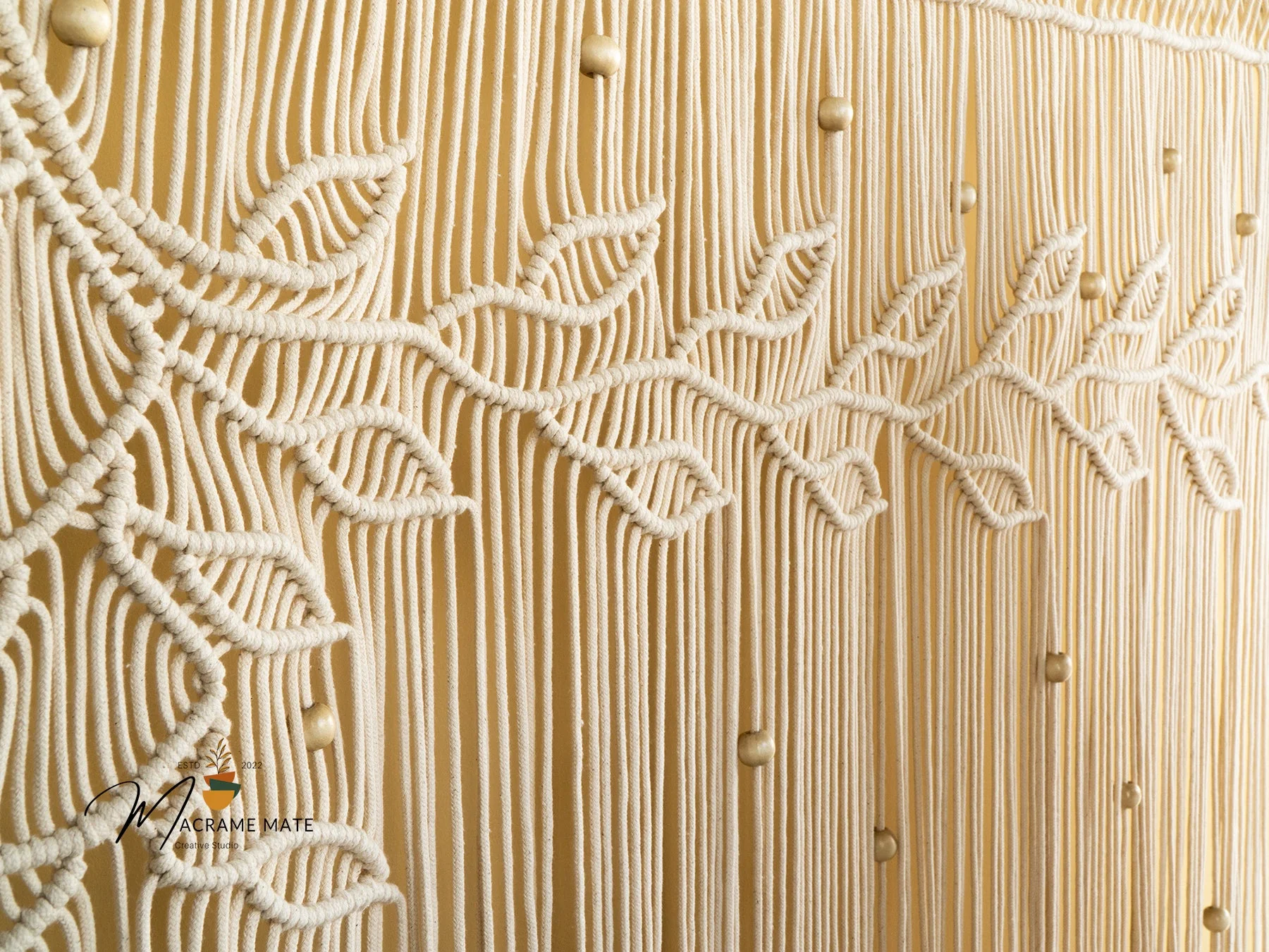 Nordica Natural Macrame Window Curtain - Image 10