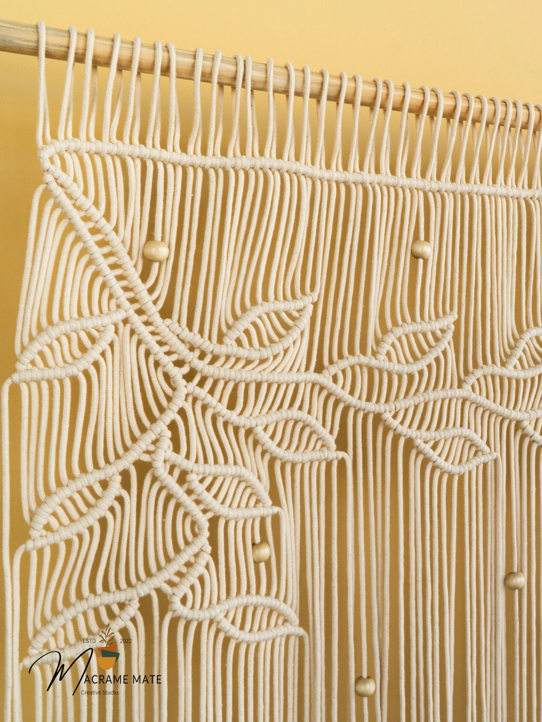 Nordica Natural Macrame Window Curtain - Image 3