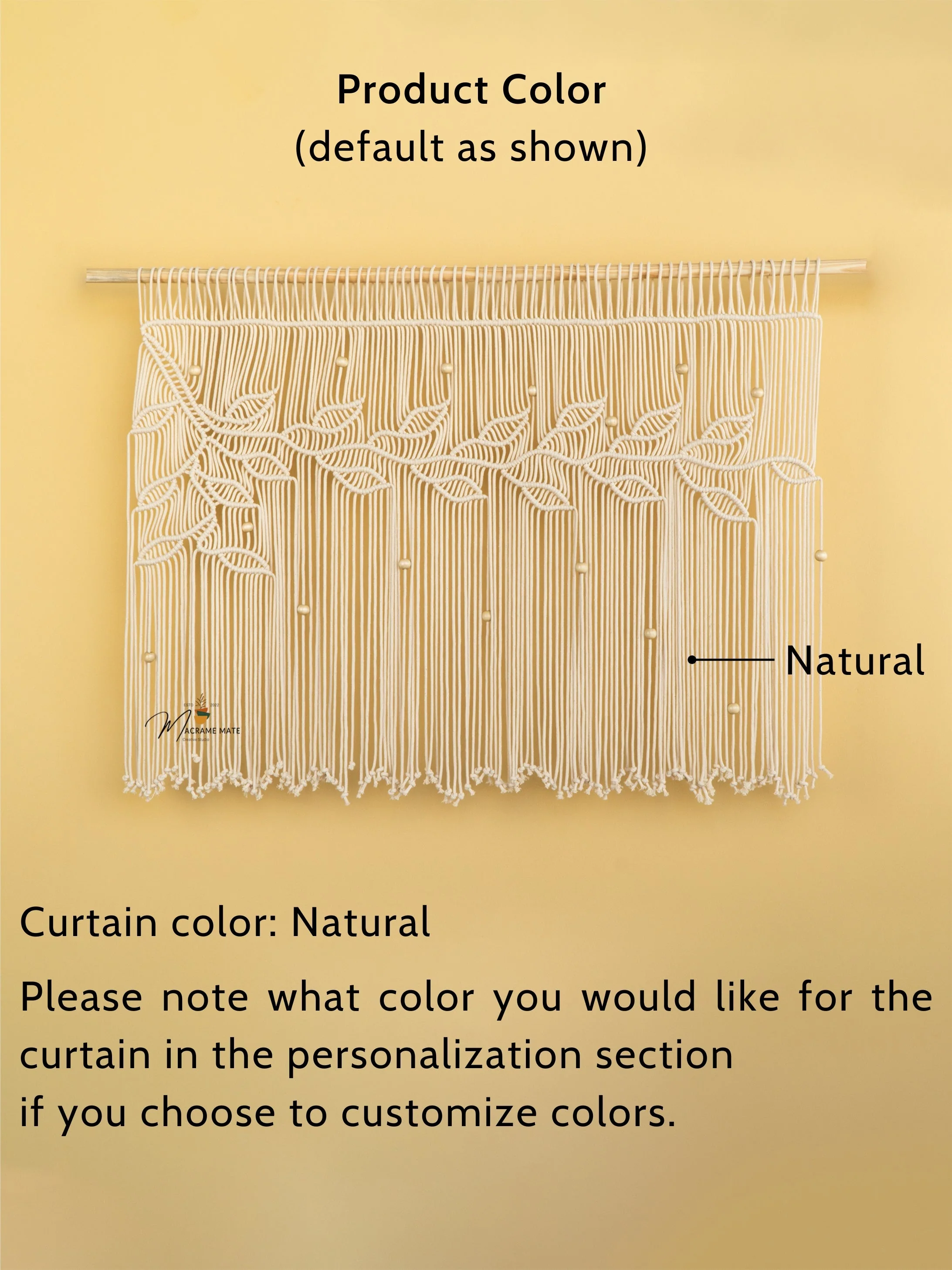 Nordica Natural Macrame Window Curtain - Image 5