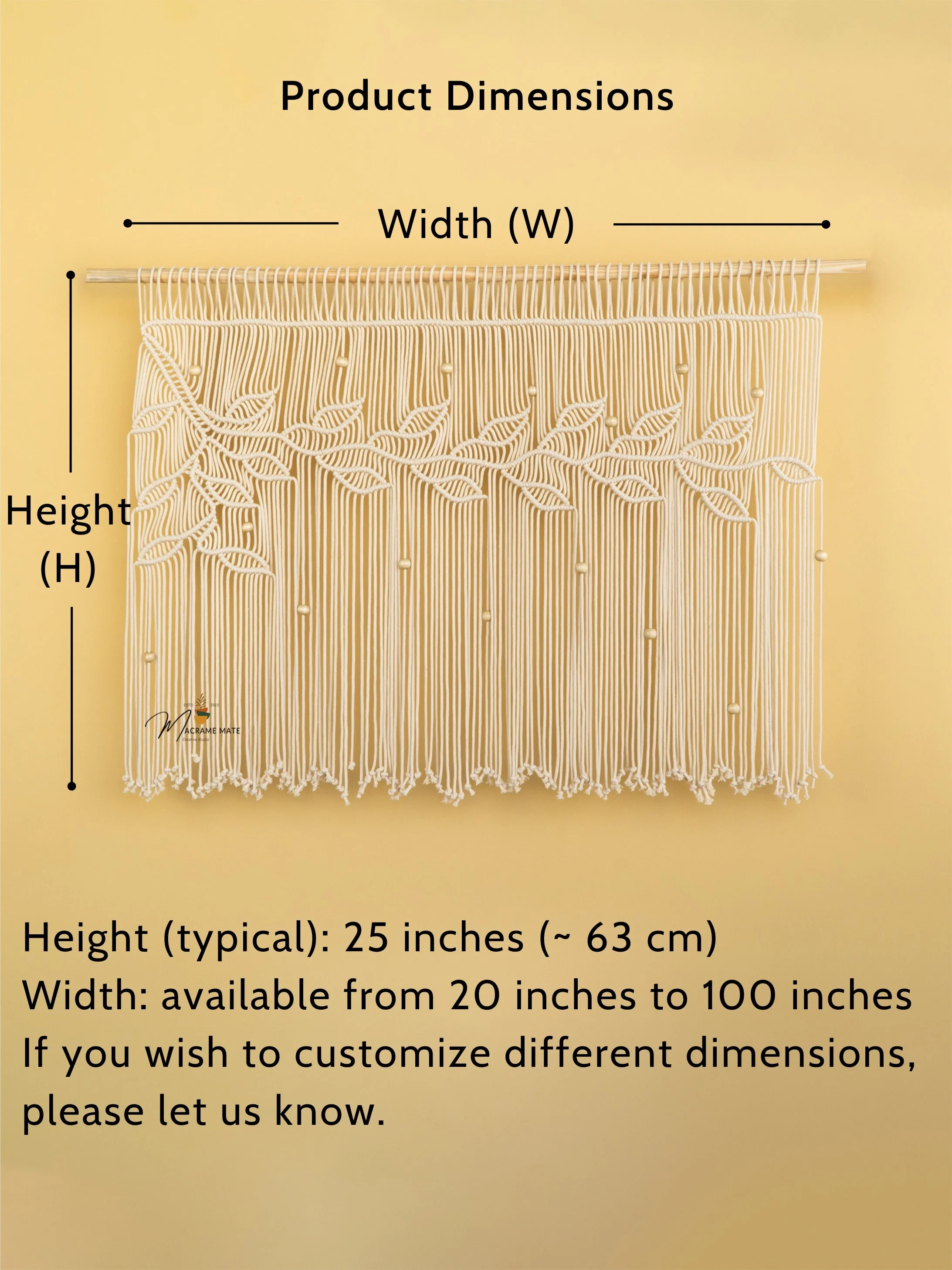Nordica Natural Macrame Window Curtain - Image 6