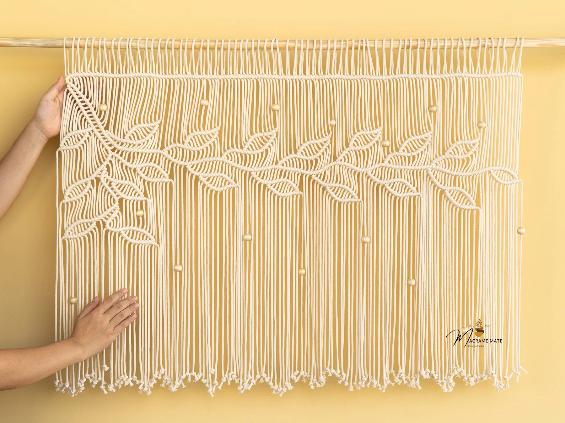 Nordica Natural Macrame Window Curtain - Image 7