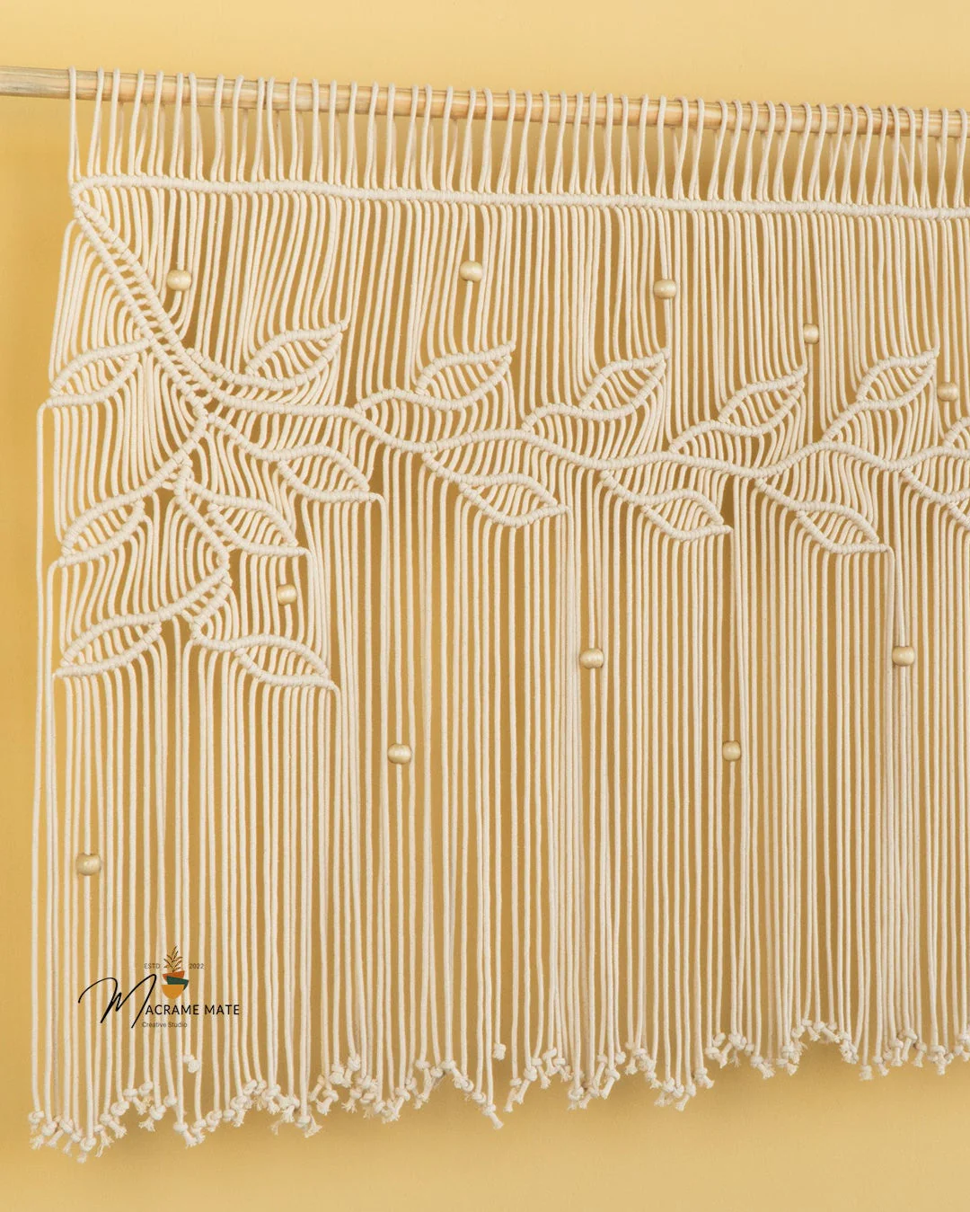 Nordica Natural Macrame Window Curtain - Image 8