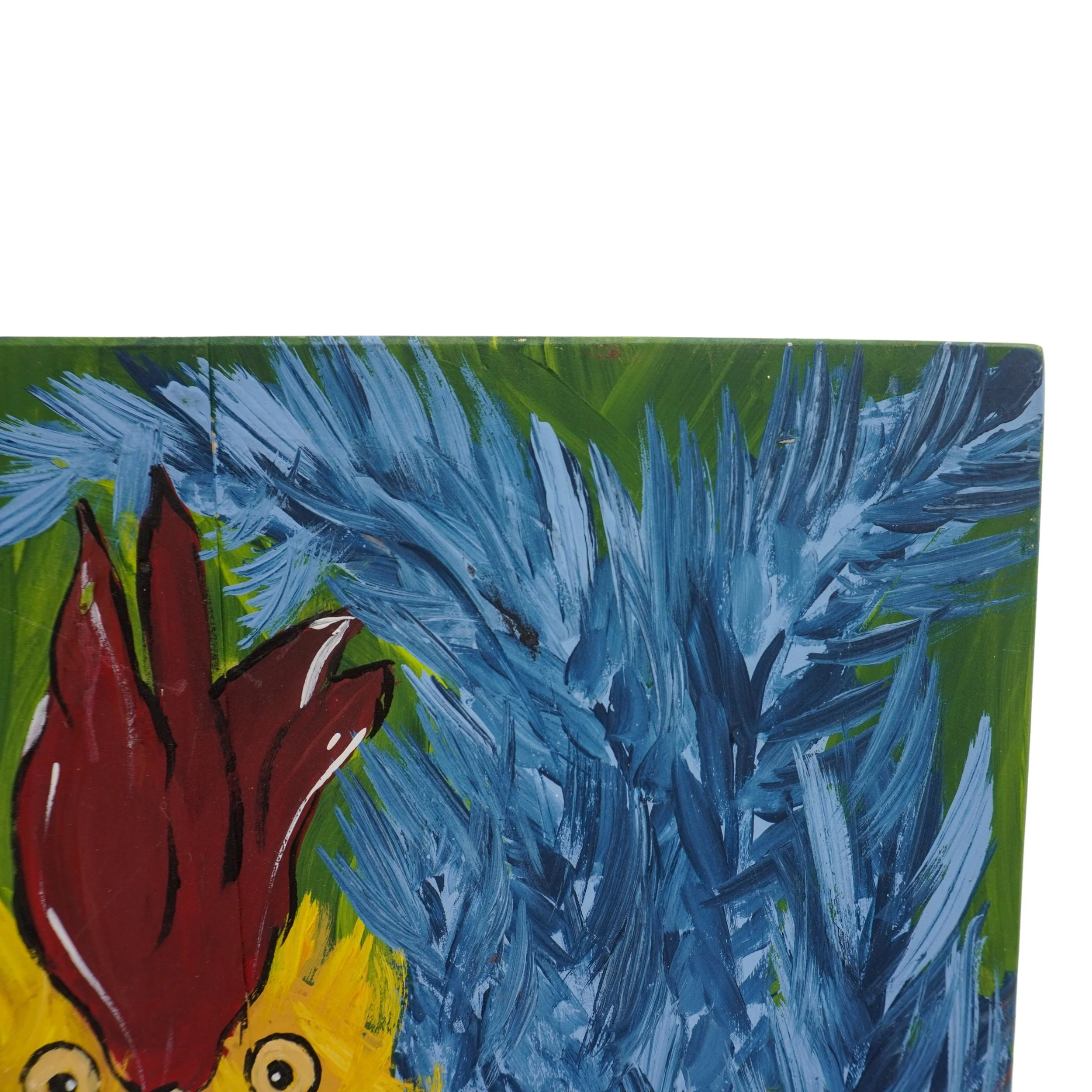 Norris The Rooster | 11 X 11 | Old Wood Canvas | The Painted Attic - Image 2