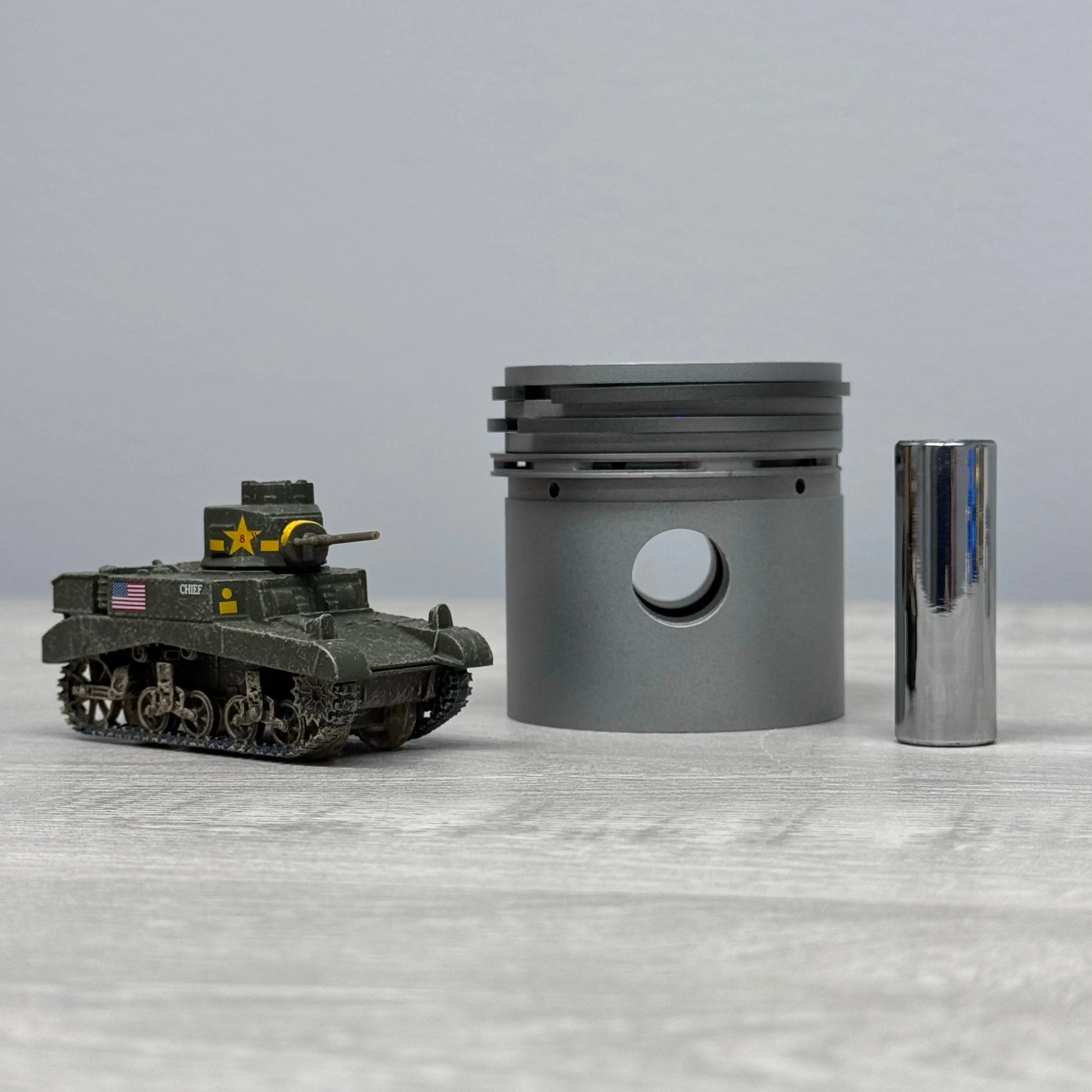 NOS 1950s WWII M3 M5 Stuart Light Tank Auxiliary Generator Piston + Original Box - Image 14