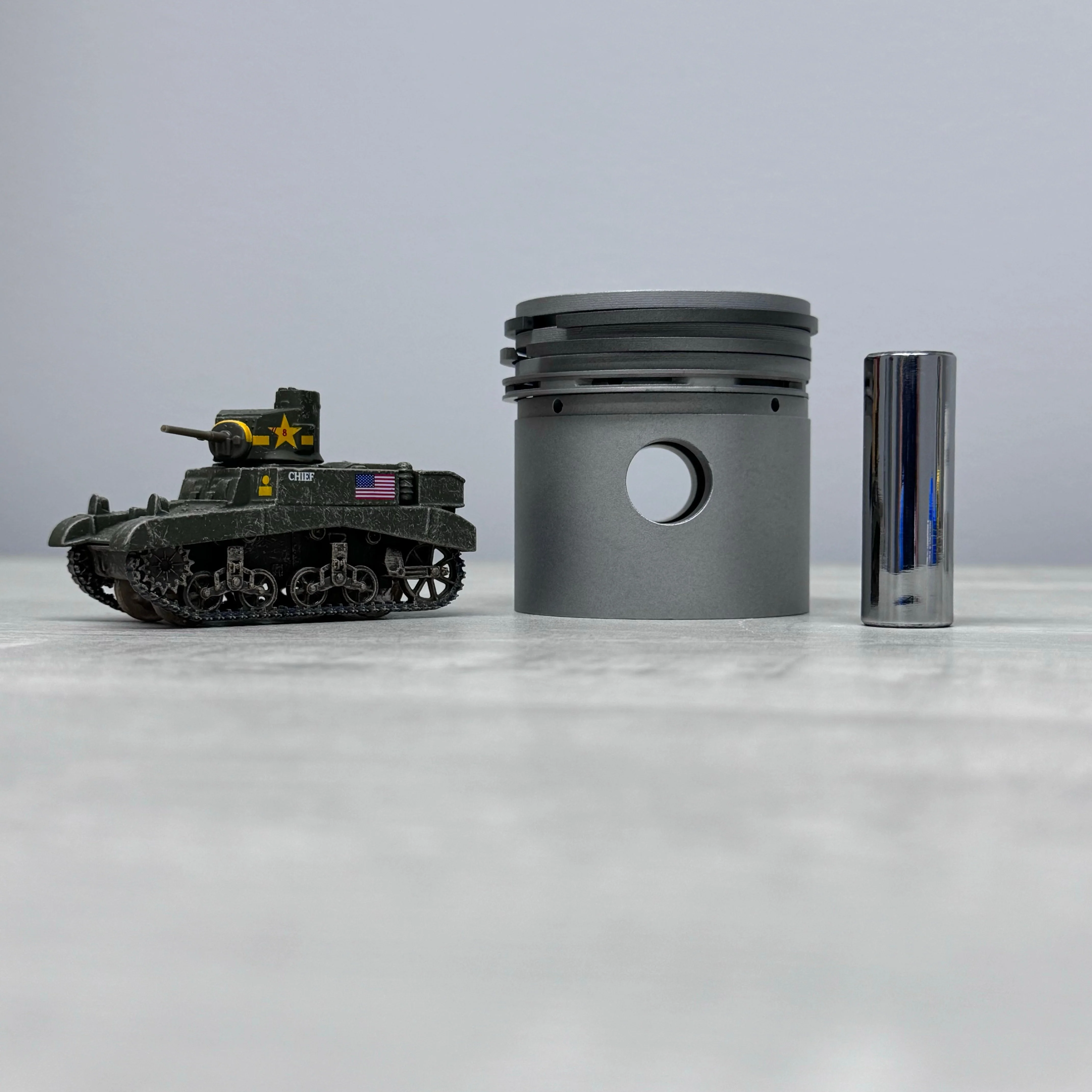 NOS 1950s WWII M3 M5 Stuart Light Tank Auxiliary Generator Piston + Original Box - Image 15