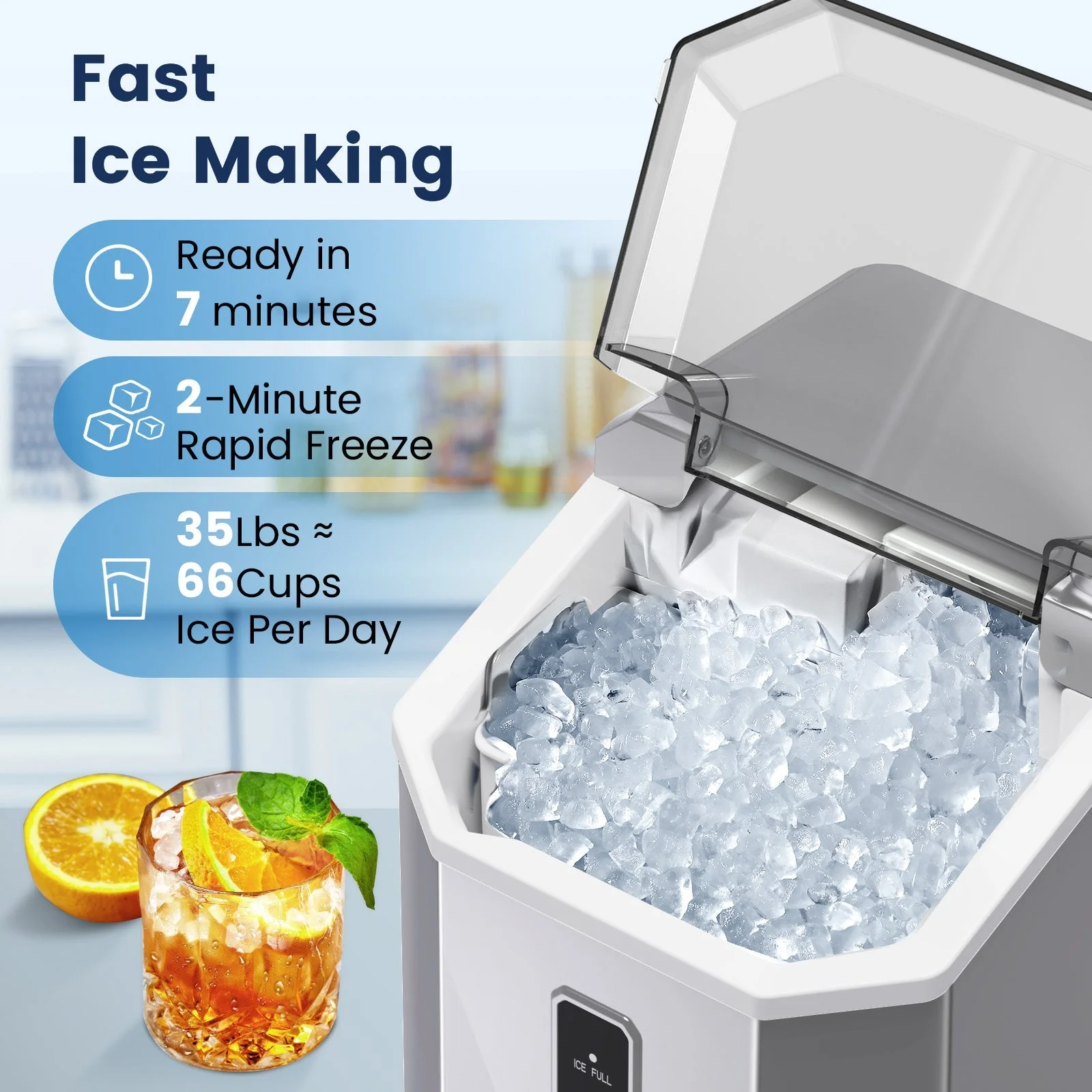 Nugget Pebble Ice Maker Countertop Z5815NA - Image 11