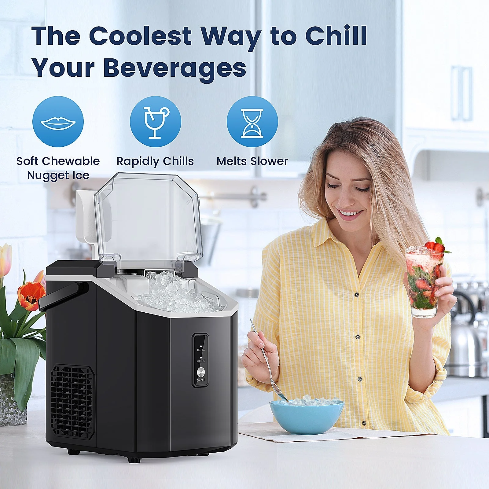 Nugget Pebble Ice Maker Countertop Z5815NA - Image 2