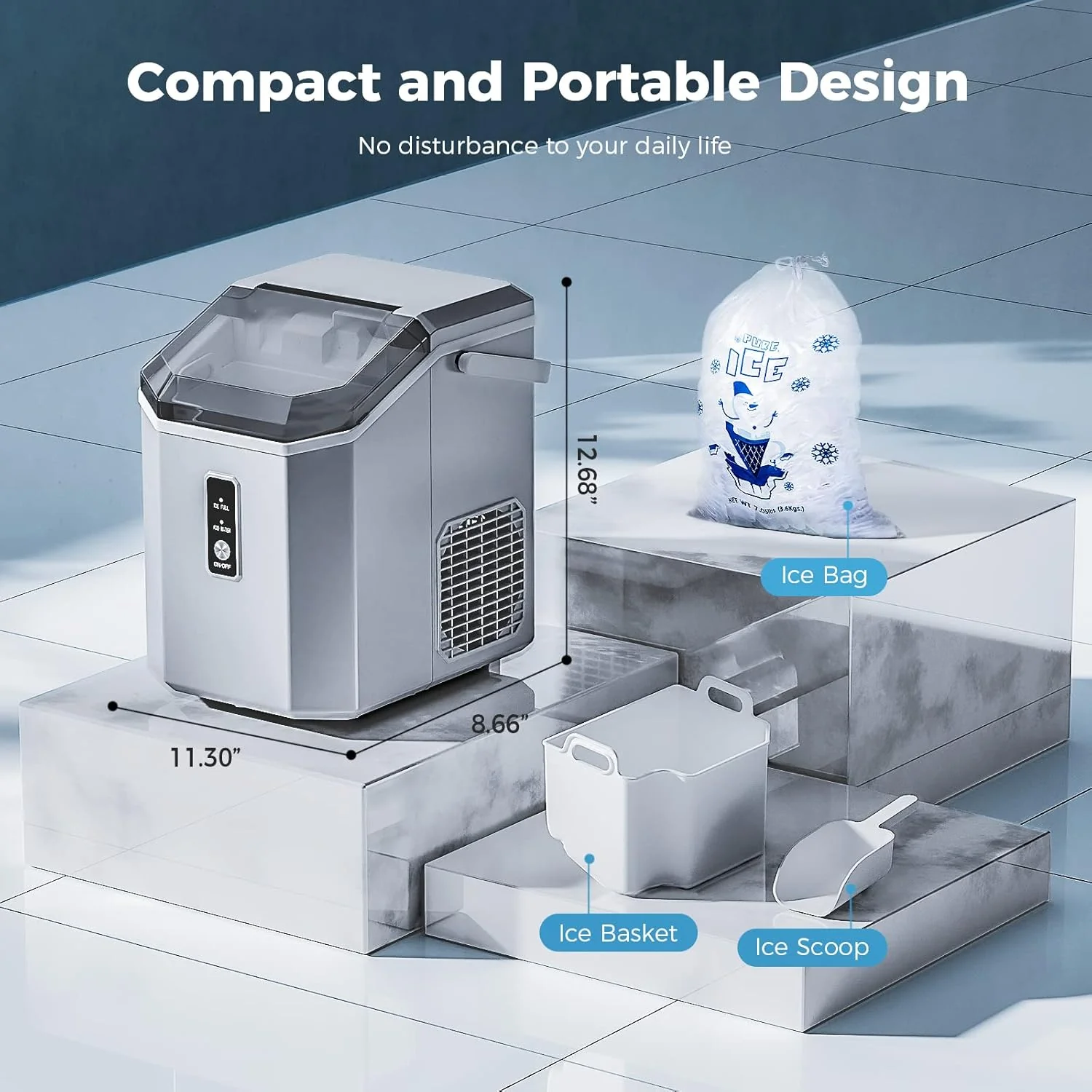 Nugget Pebble Ice Maker Countertop Z5815NA - Image 22