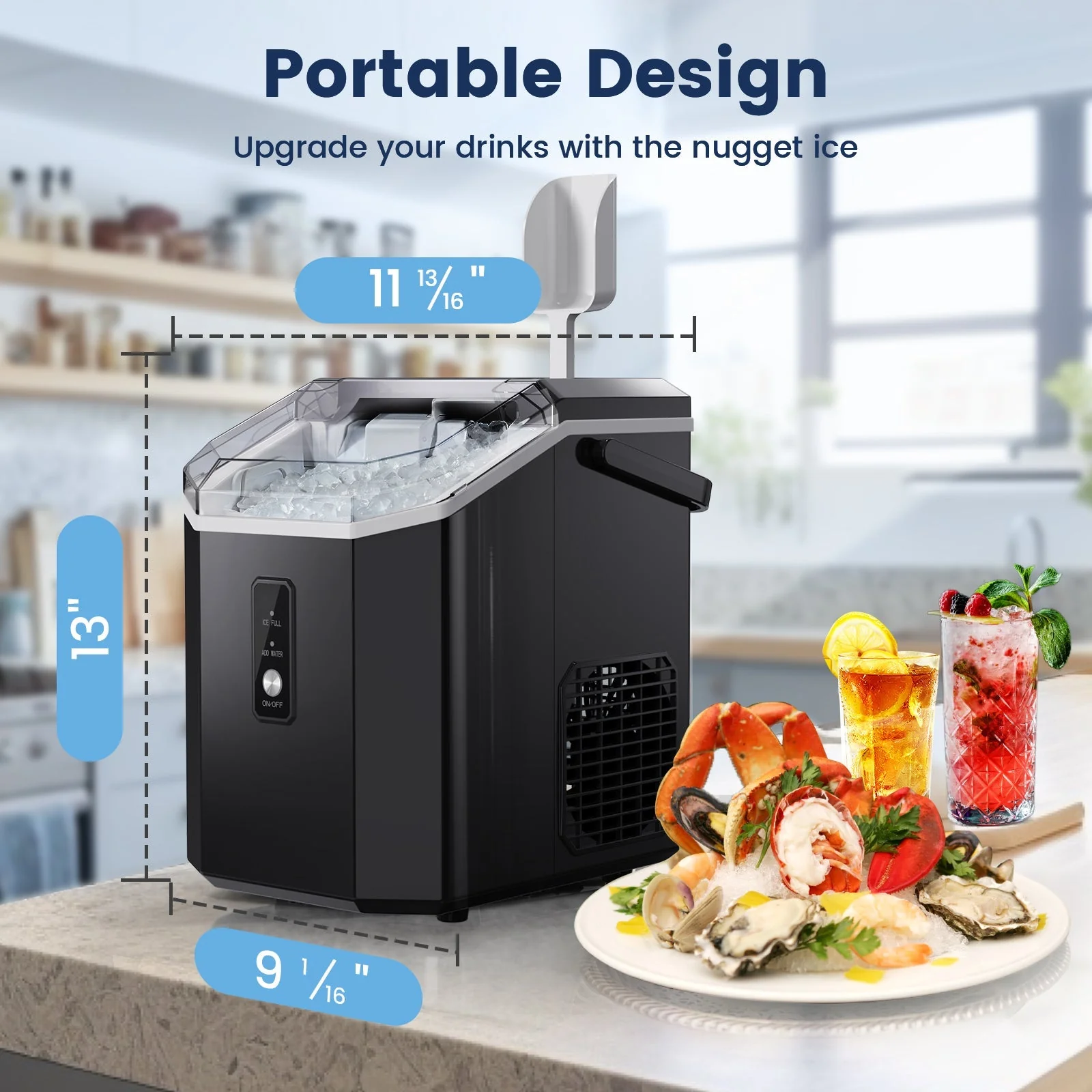 Nugget Pebble Ice Maker Countertop Z5815NA - Image 8