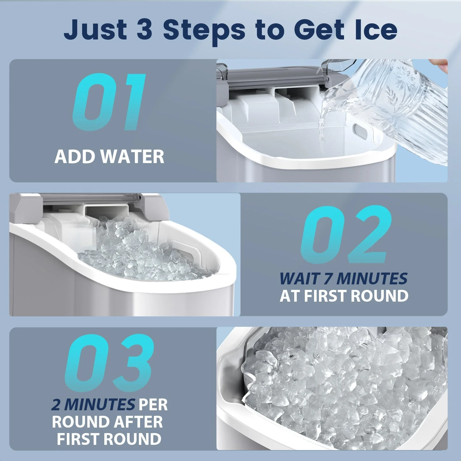 Nugget Pebble Ice Maker Countertop Z5815NH - Image 12