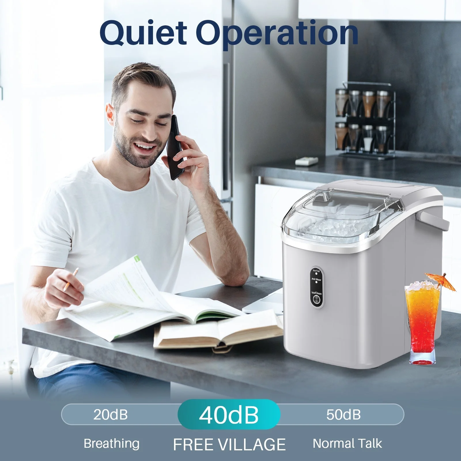 Nugget Pebble Ice Maker Countertop Z5815NH - Image 13