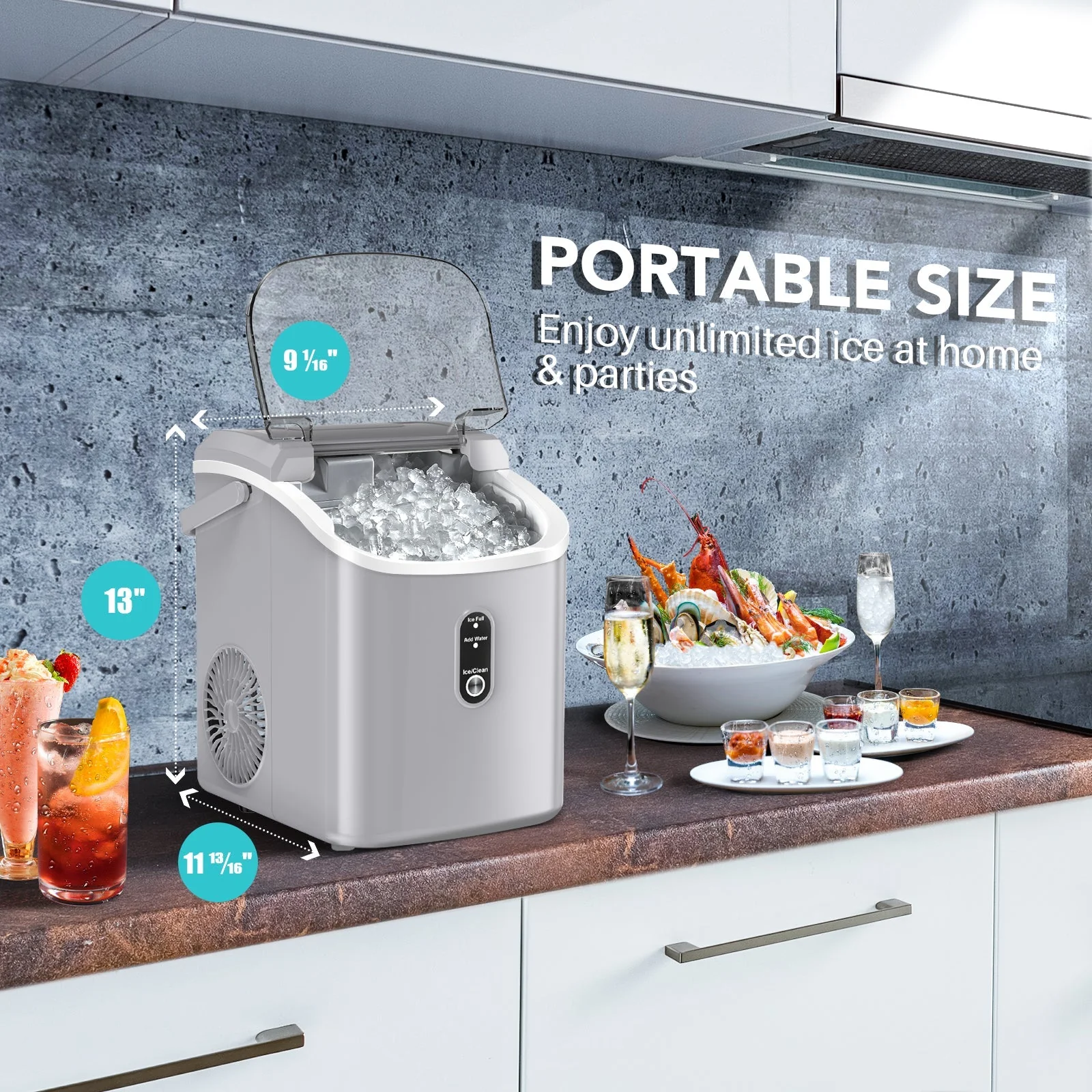 Nugget Pebble Ice Maker Countertop Z5815NH - Image 14