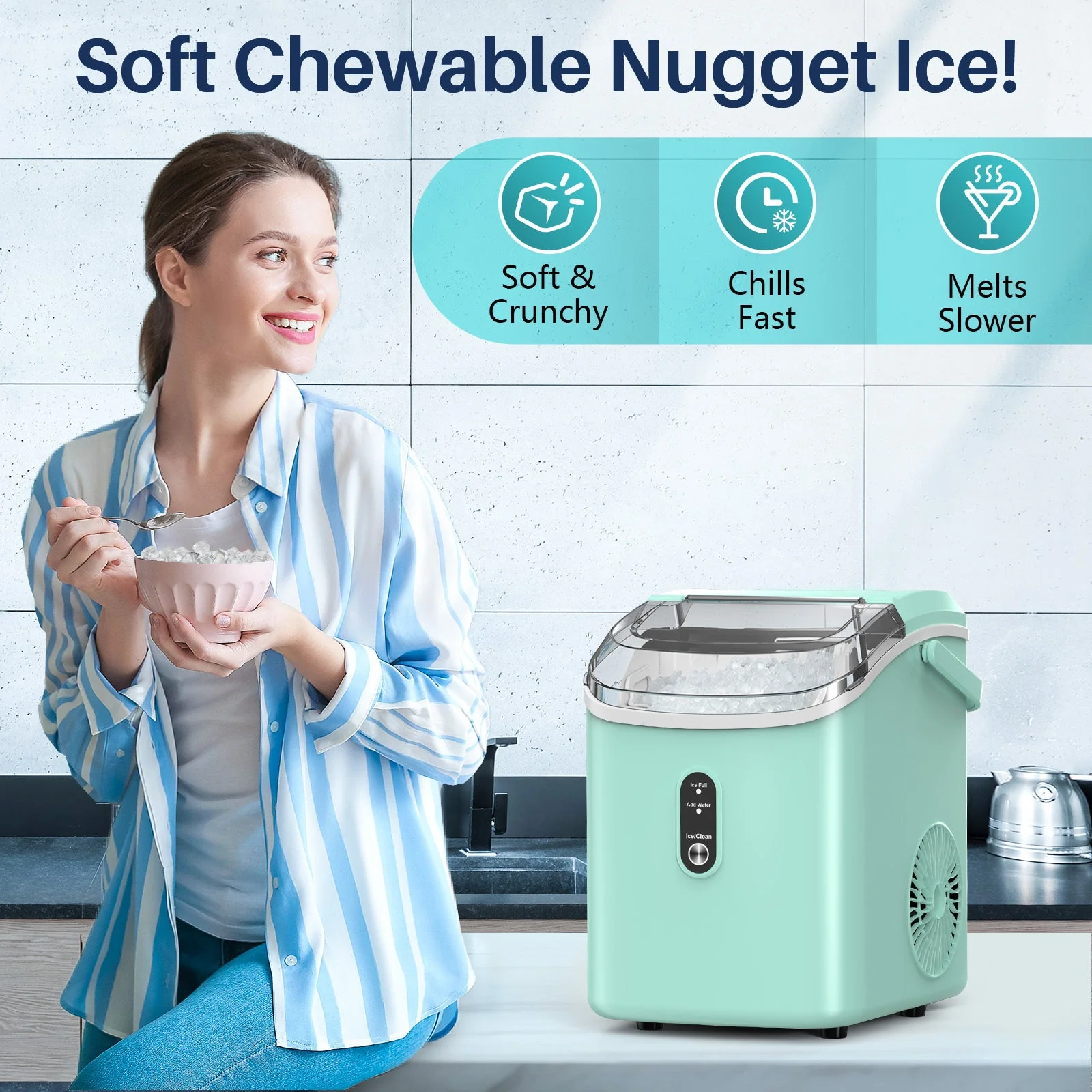 Nugget Pebble Ice Maker Countertop Z5815NH - Image 16