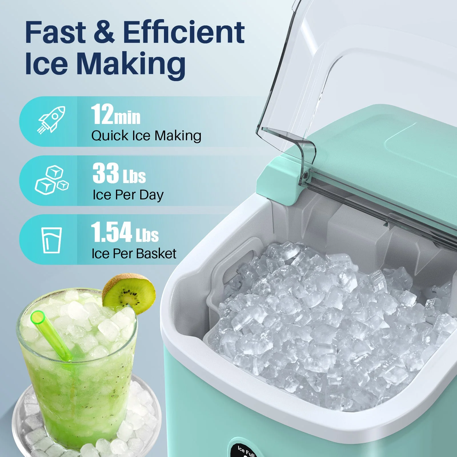 Nugget Pebble Ice Maker Countertop Z5815NH - Image 17