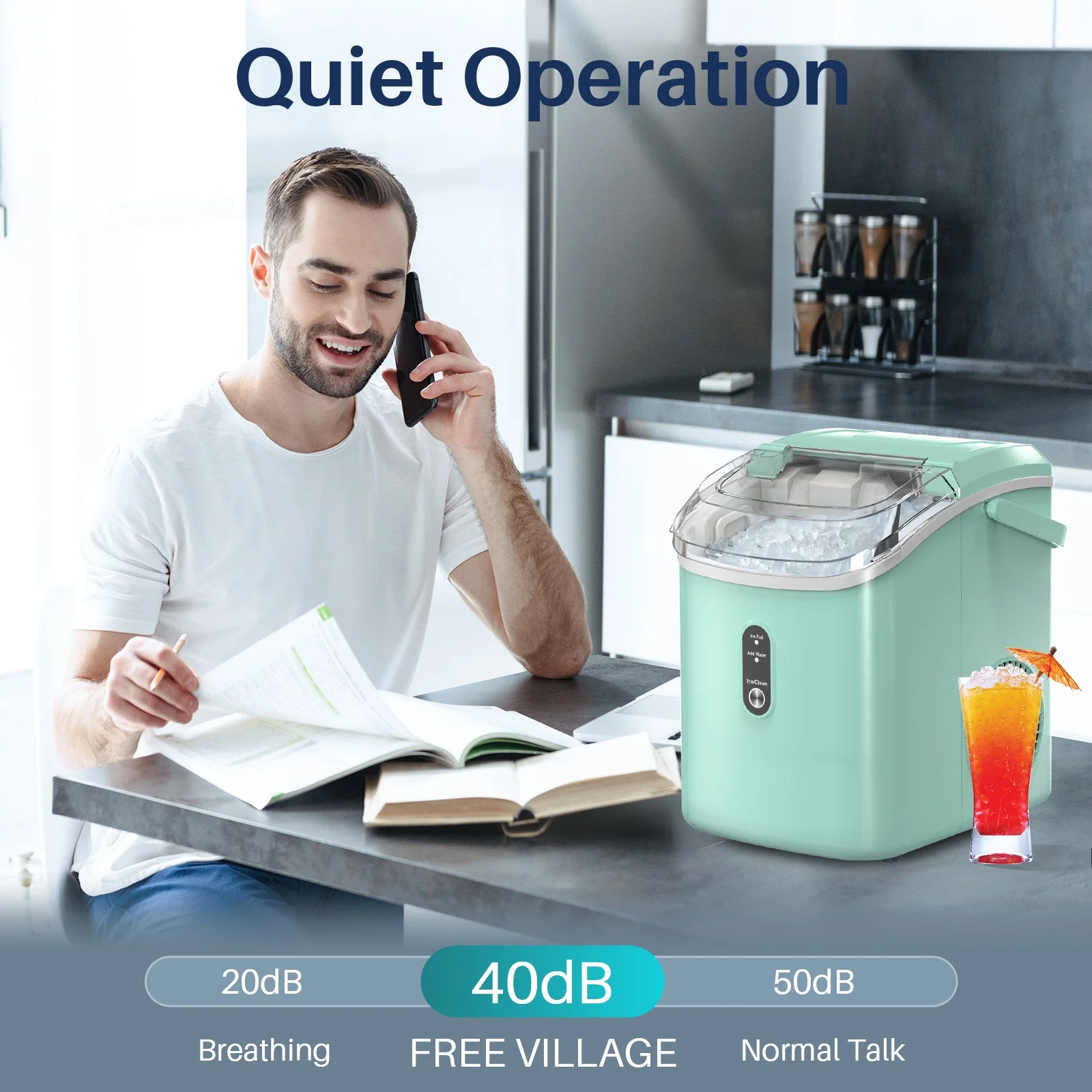 Nugget Pebble Ice Maker Countertop Z5815NH - Image 20