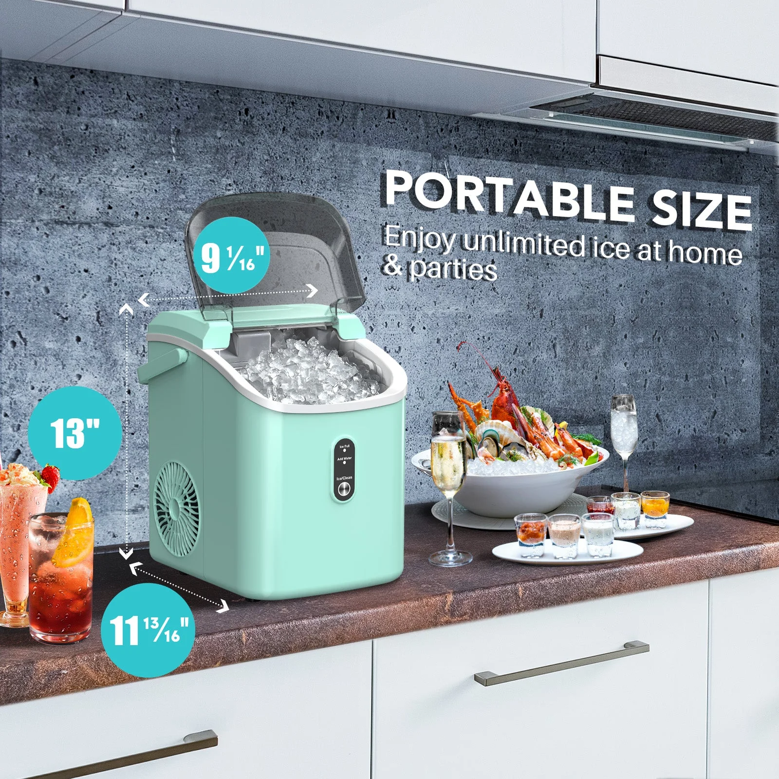Nugget Pebble Ice Maker Countertop Z5815NH - Image 21