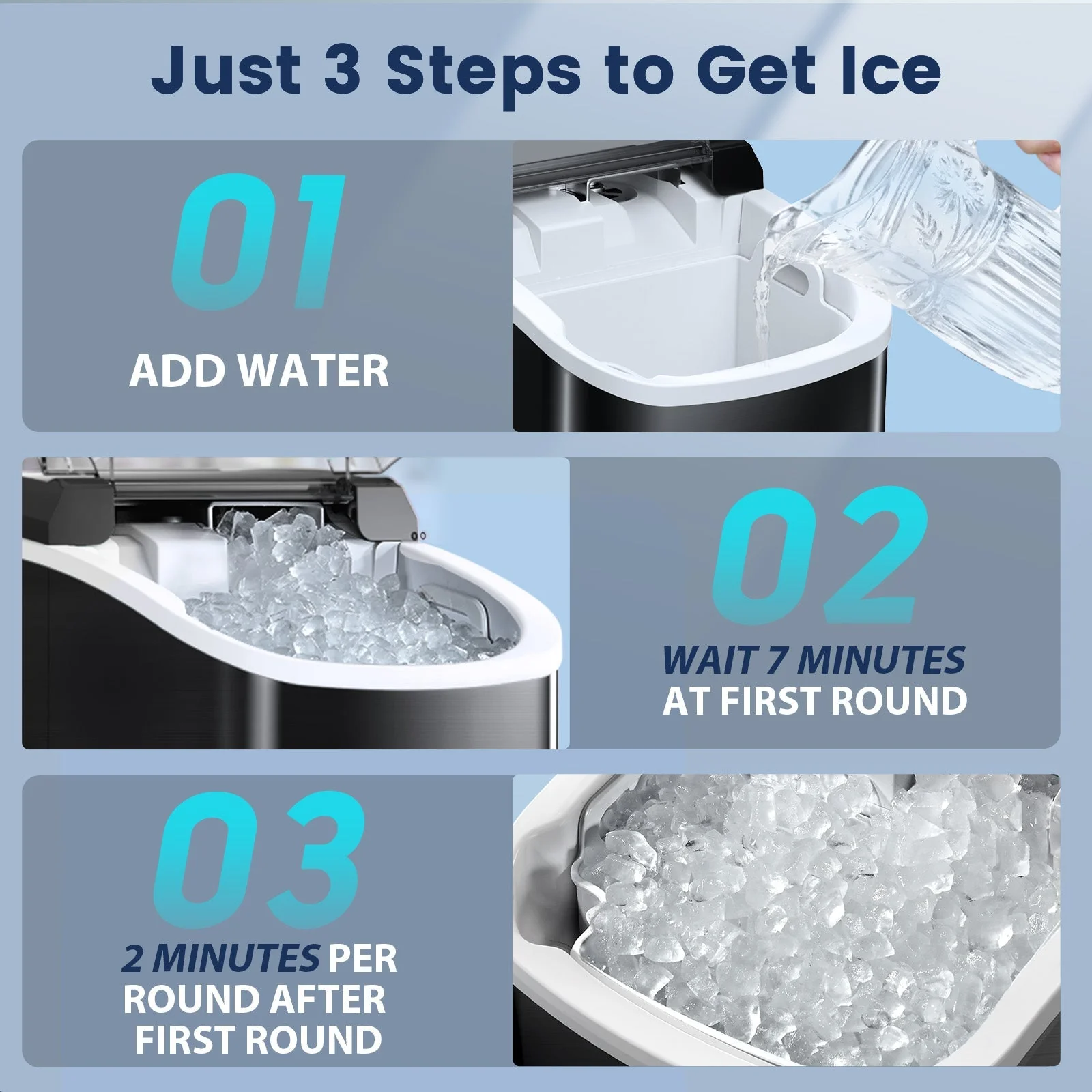 Nugget Pebble Ice Maker Countertop Z5815NH - Image 5
