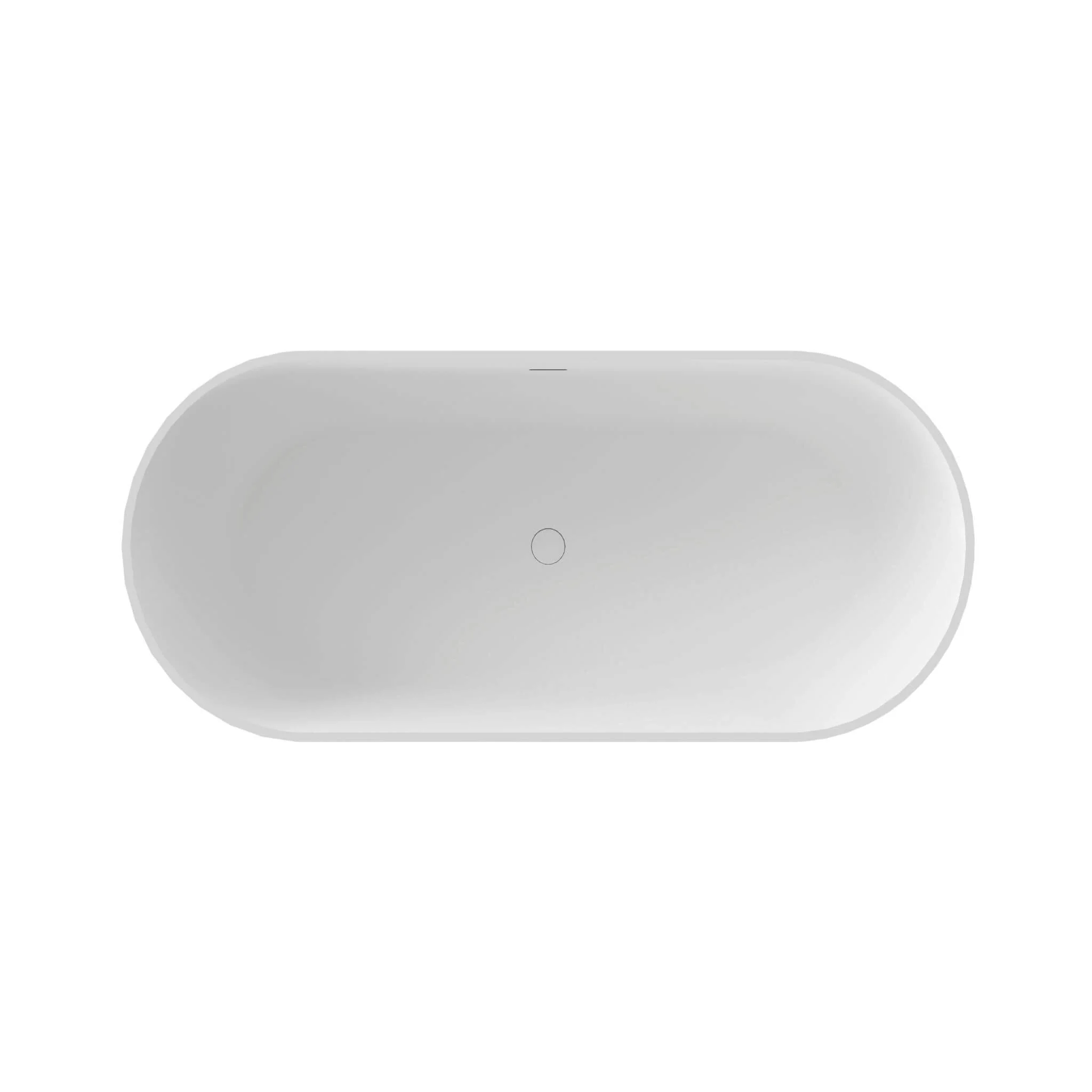 Nuvia 59-Inch Luxury Solid Surface Matte White Freestanding Soaking Tub (SAK95320) - Image 4