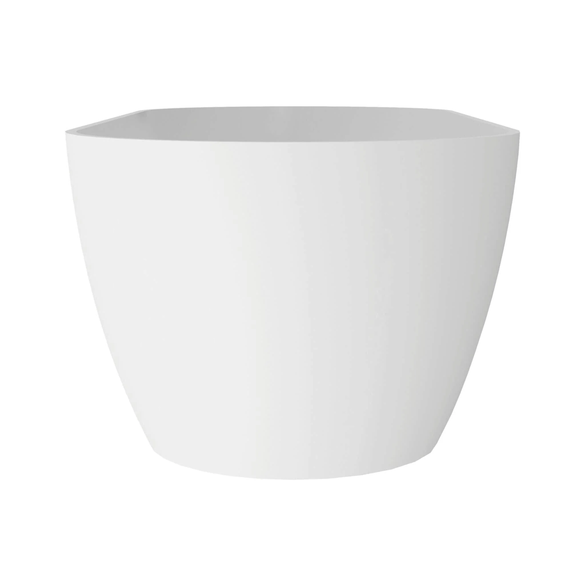 Nuvia 59-Inch Luxury Solid Surface Matte White Freestanding Soaking Tub (SAK95320) - Image 8