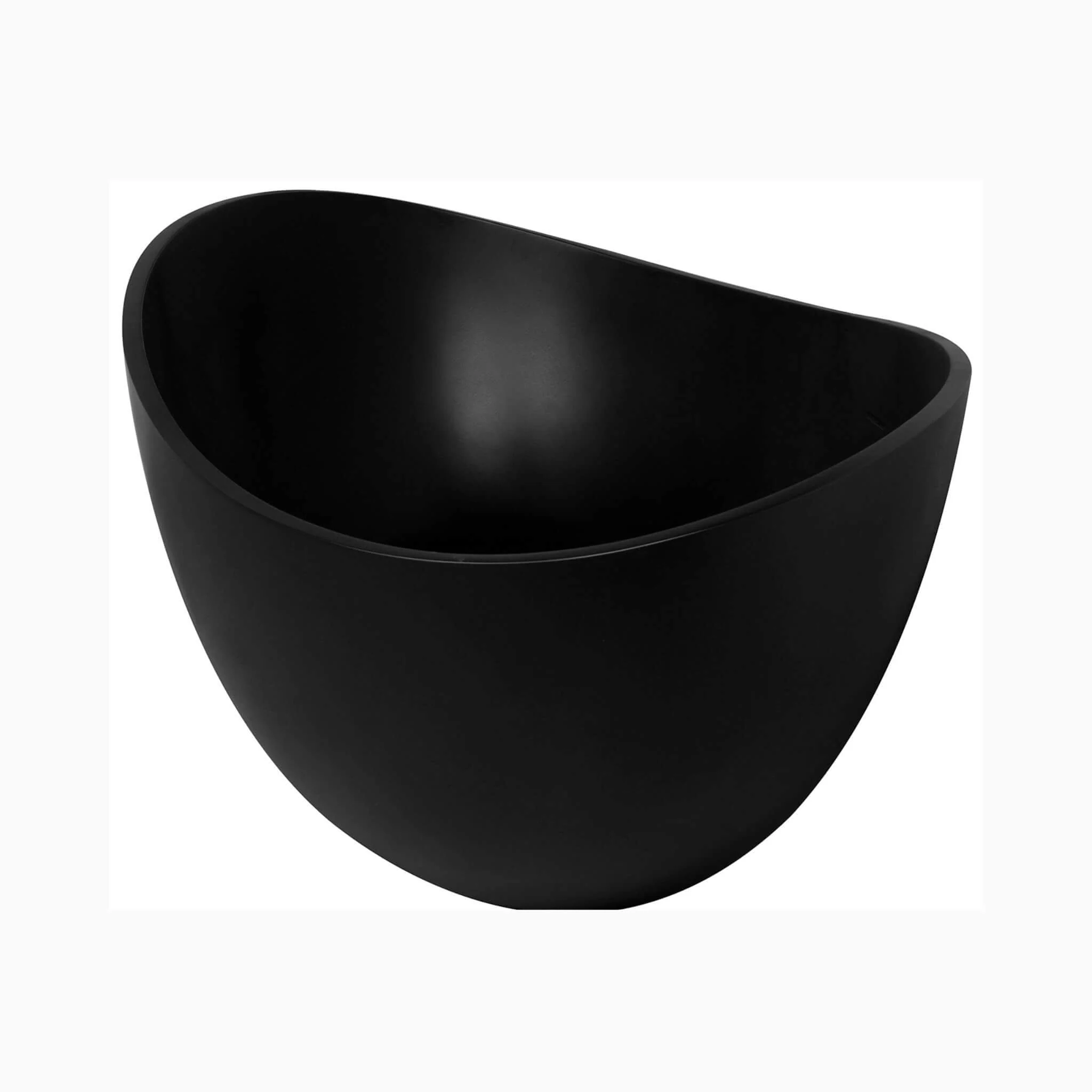 Nuvia 63-Inch Modern Freestanding Single-Piece Matte Black Finish Stone Resin Bathtub (SAK69041) - Image 3
