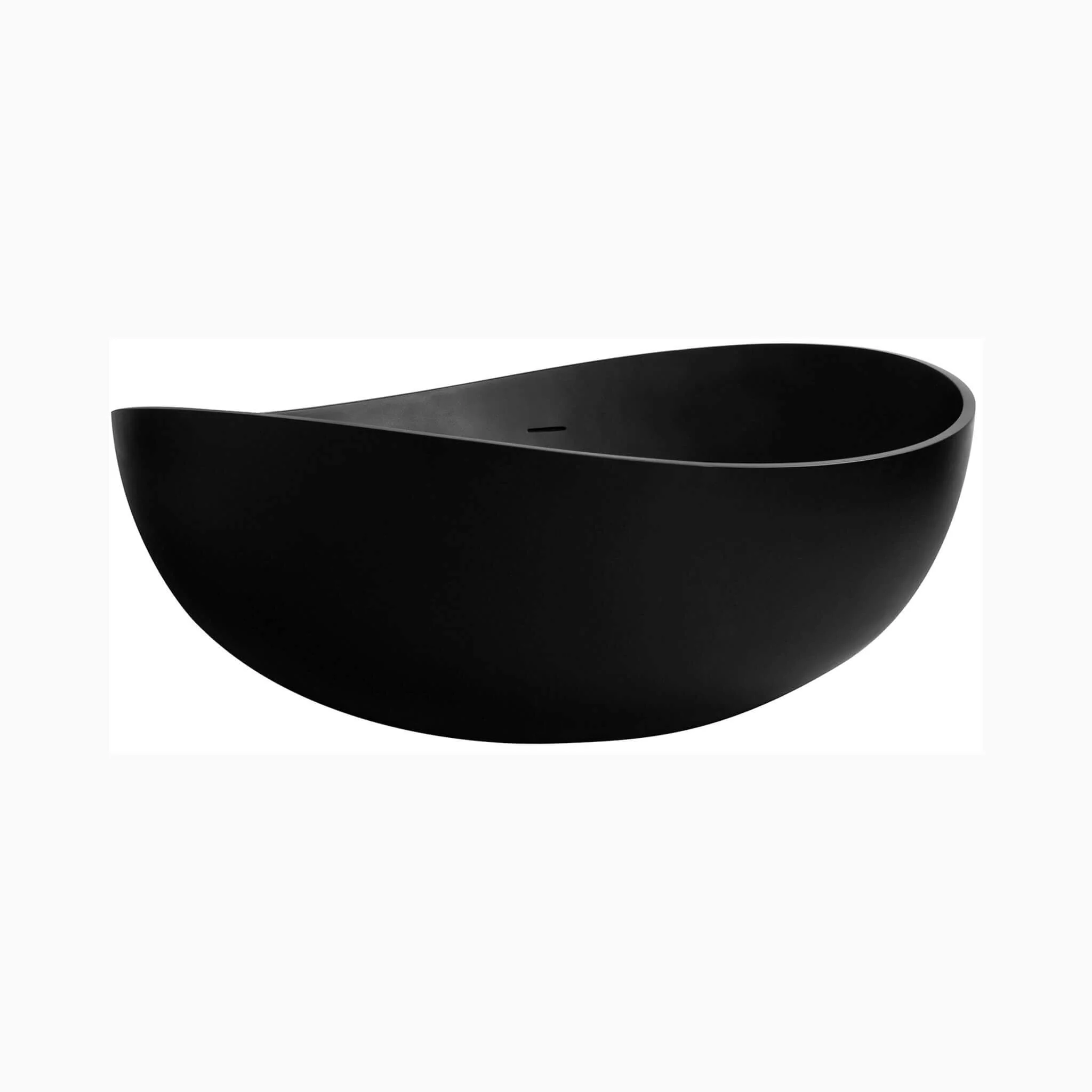 Nuvia 63-Inch Modern Freestanding Single-Piece Matte Black Finish Stone Resin Bathtub (SAK69041) - Image 4
