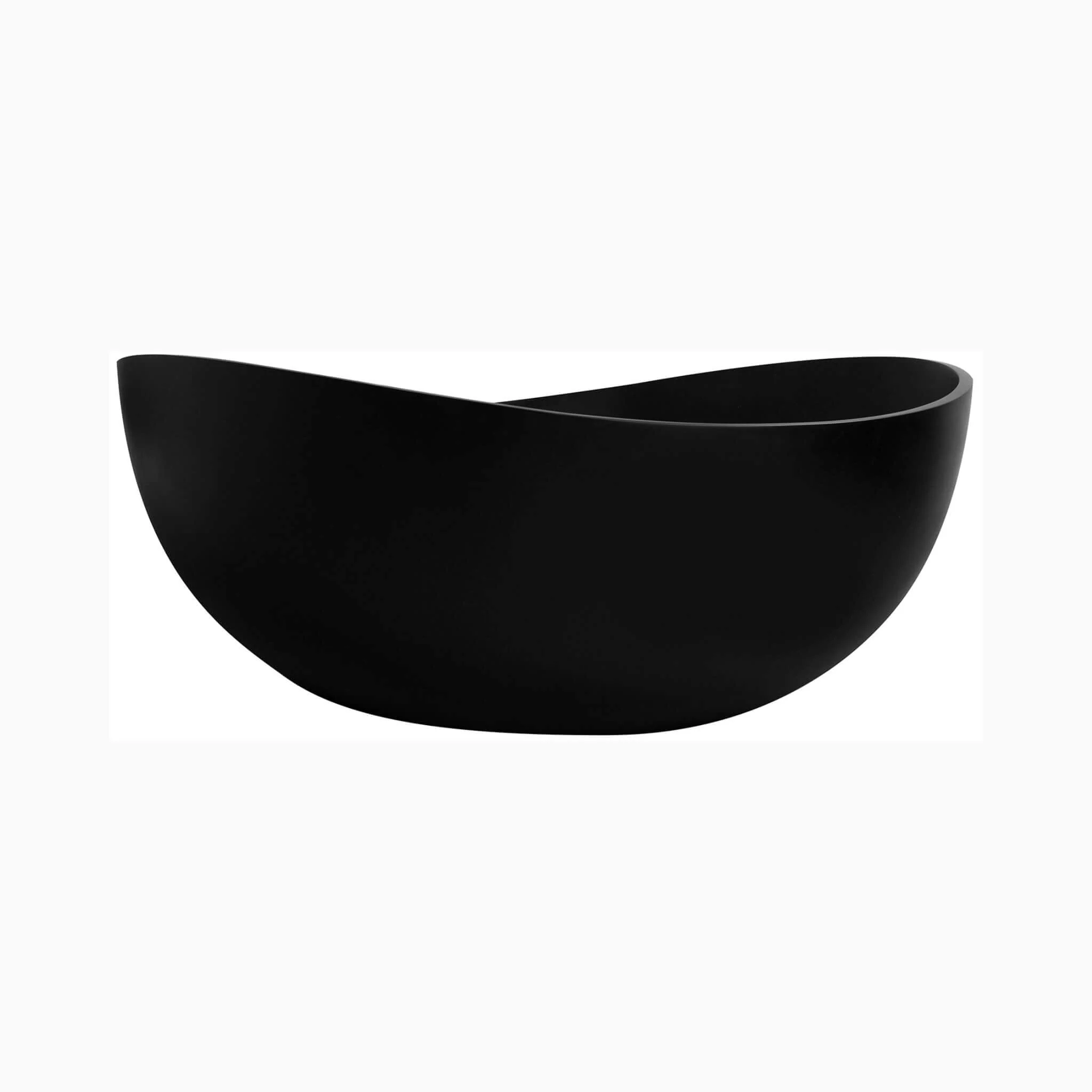 Nuvia 63-Inch Modern Freestanding Single-Piece Matte Black Finish Stone Resin Bathtub (SAK69041) - Image 6
