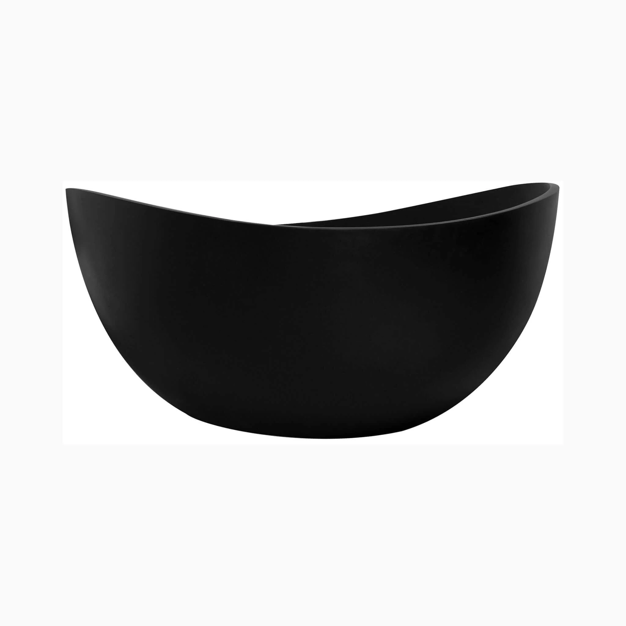 Nuvia 63-Inch Modern Freestanding Single-Piece Matte Black Finish Stone Resin Bathtub (SAK69041) - Image 8