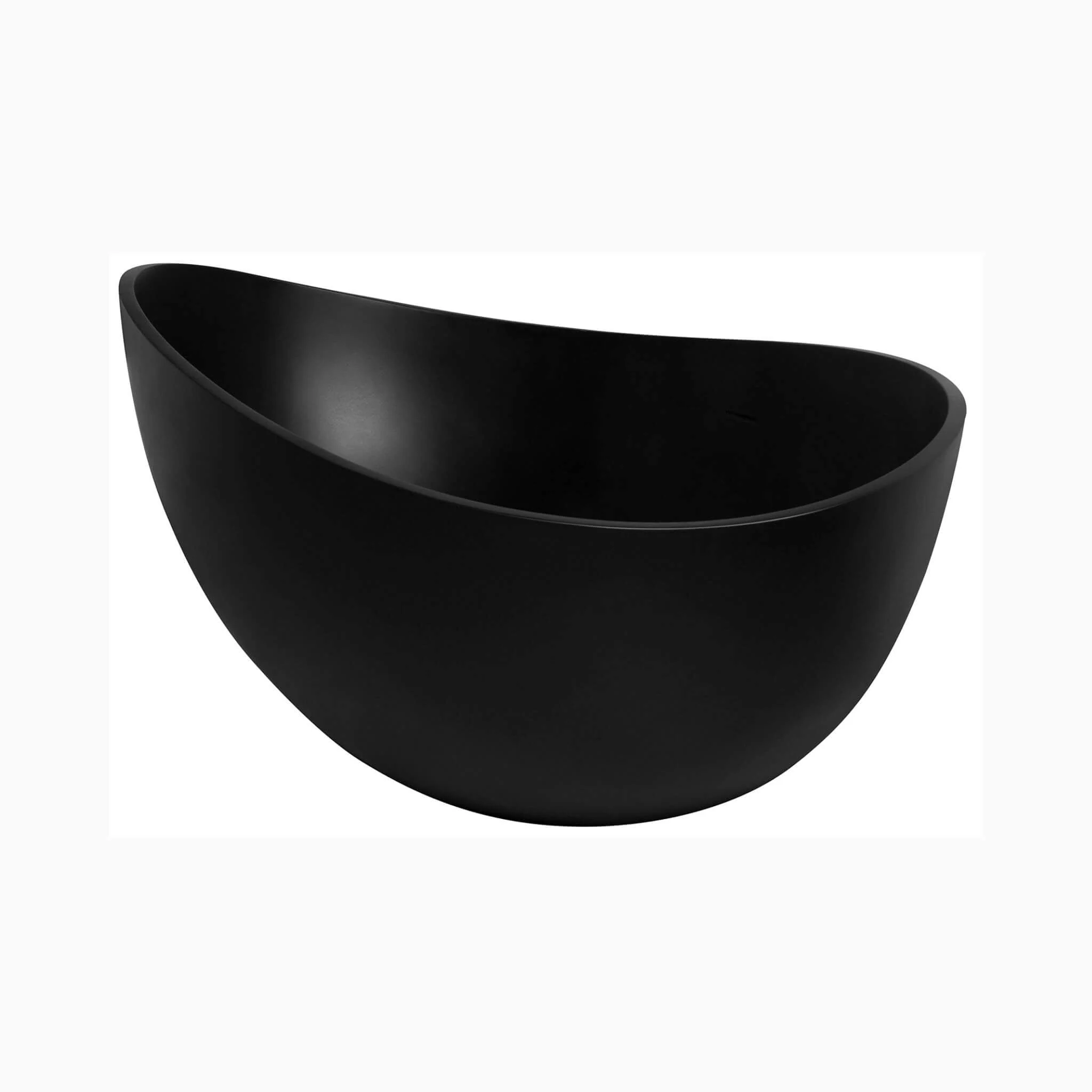 Nuvia 63-Inch Modern Freestanding Single-Piece Matte Black Finish Stone Resin Bathtub (SAK69041) - Image 9