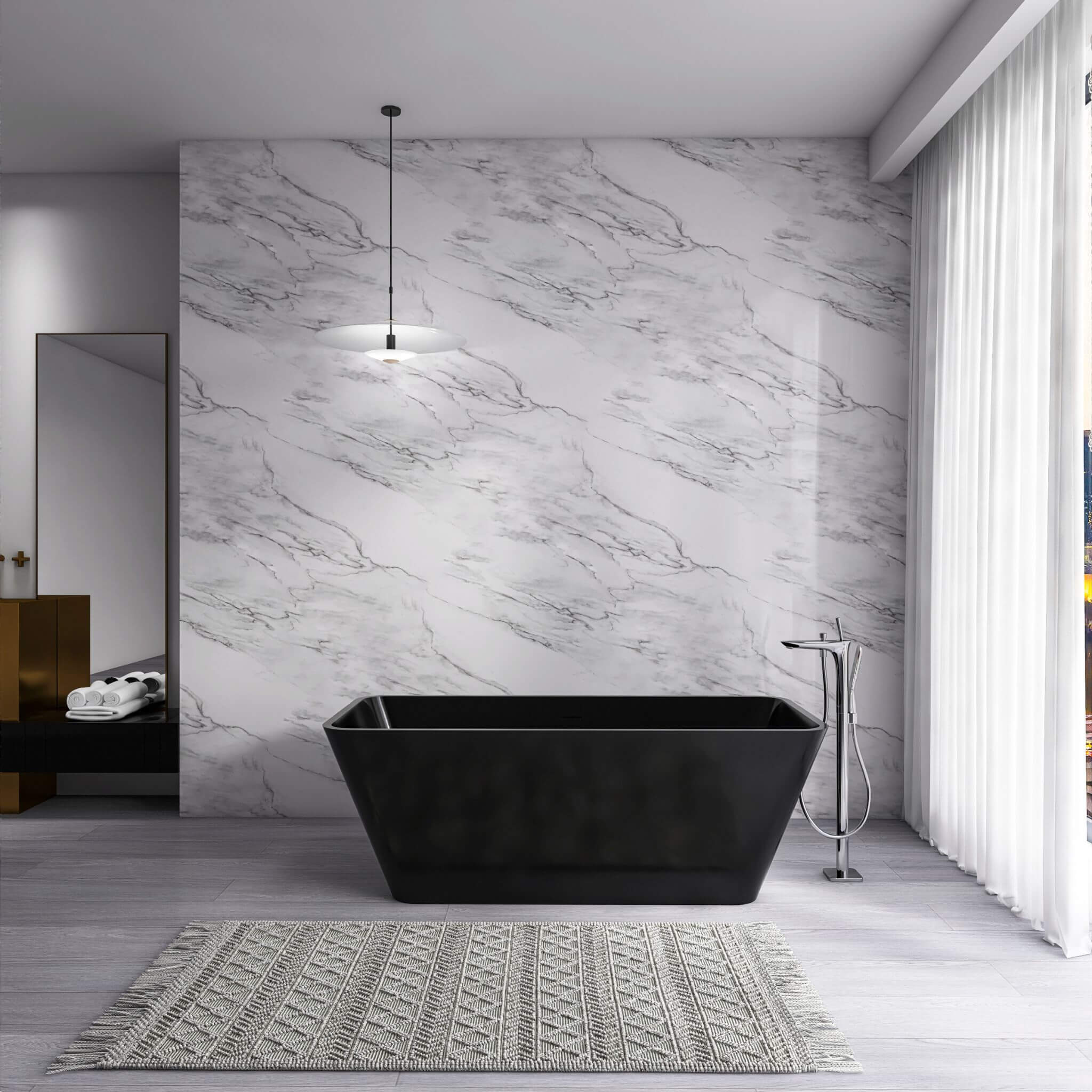 Nuvia 67-Inch Luxury Freestanding Solid Surface Soaking Bathtub (SAK51920) - Image 5