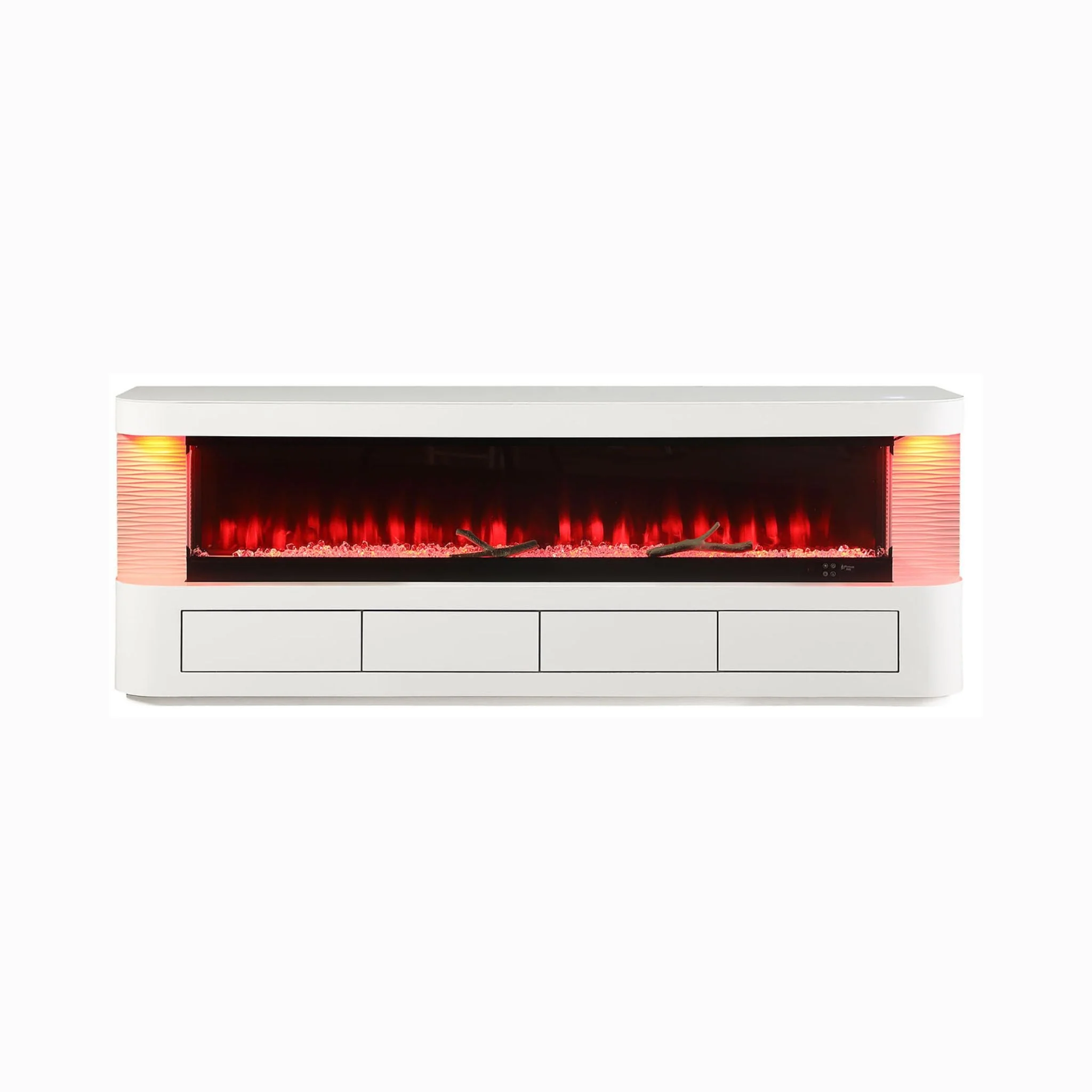 Nuvia 71-Inch Modern White Electric Fireplace TV Stand With 3-Level LED Brightness Setting [TV Stand Only] (SAK94120) - Image 11