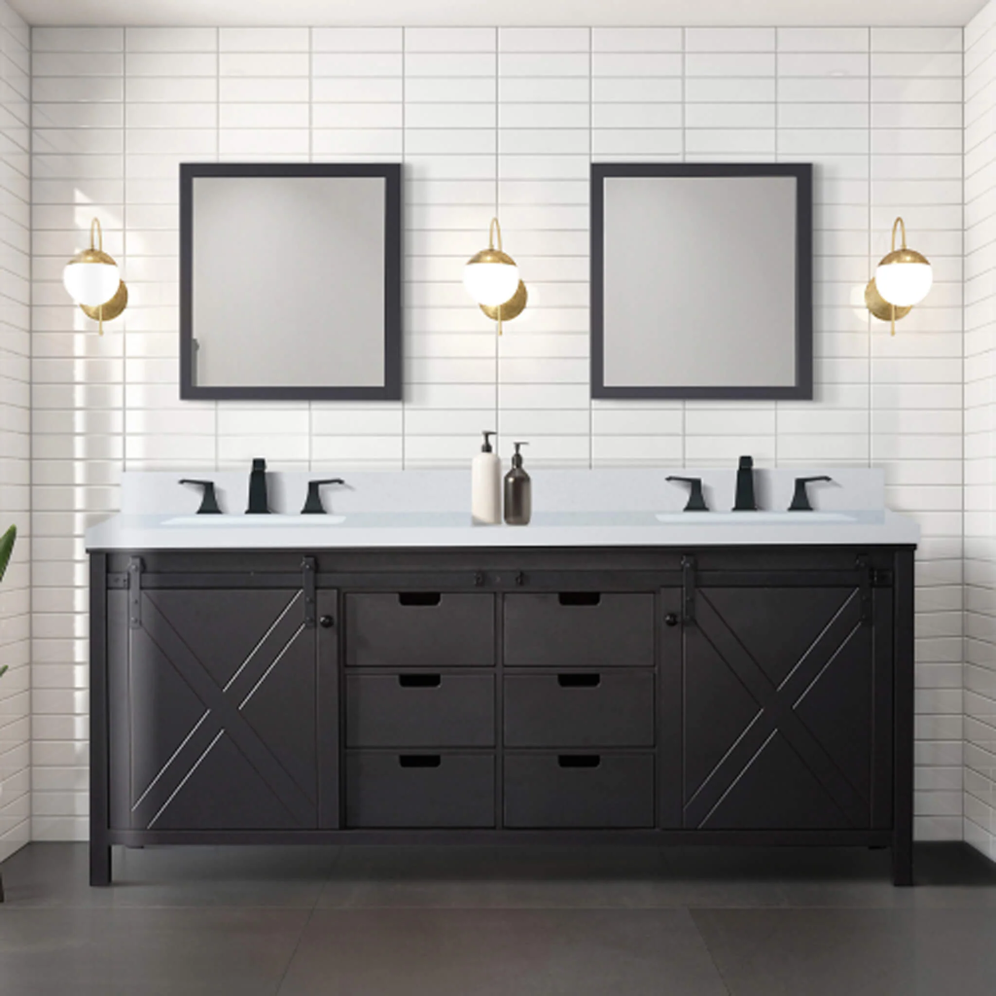 Nuvia 80-Inch Fully Assembled Double Bath Vanity With Soft Close Cabinets [No Countertop] (SAK53904) - Image 11