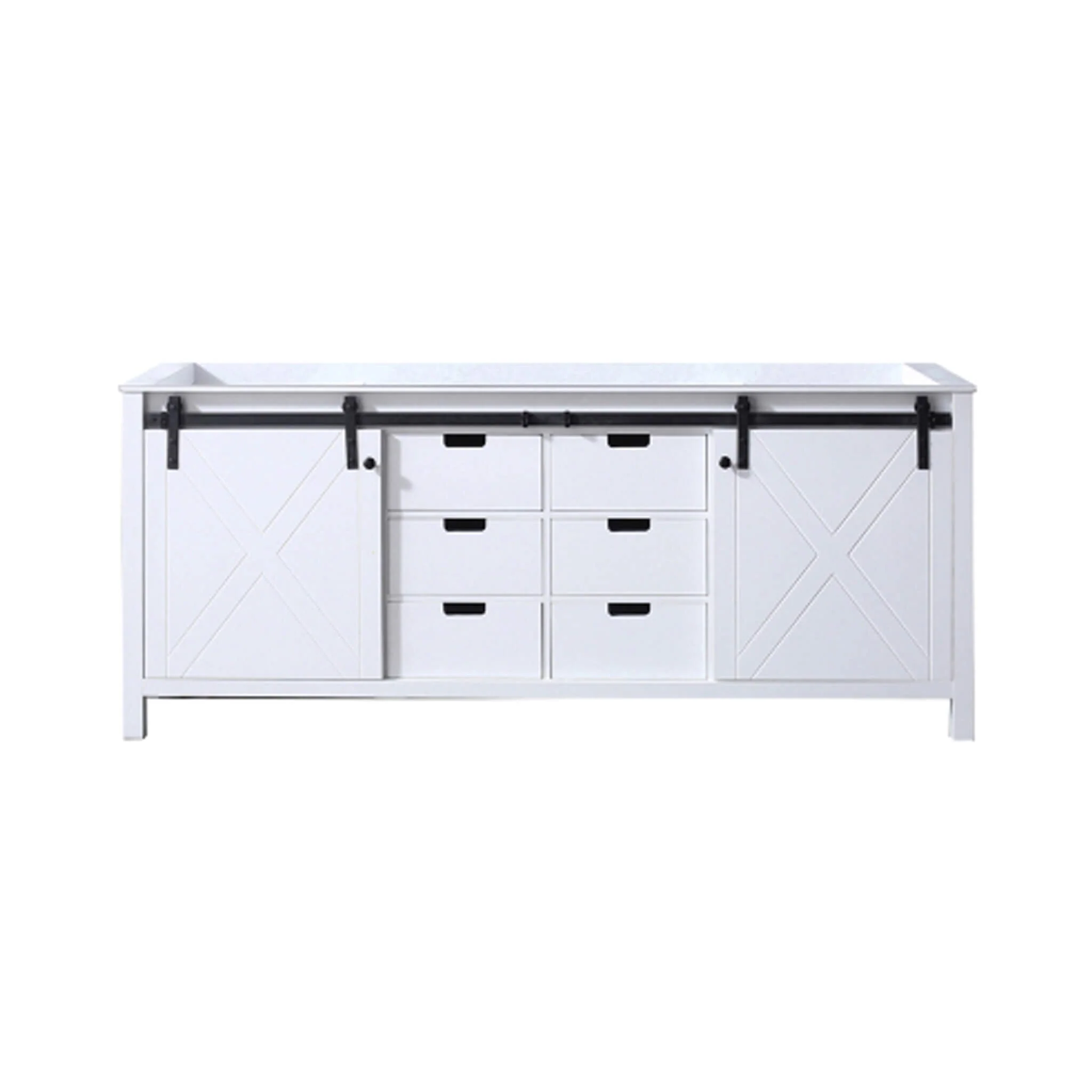 Nuvia 80-Inch Fully Assembled Double Bath Vanity With Soft Close Cabinets [No Countertop] (SAK53904) - Image 2