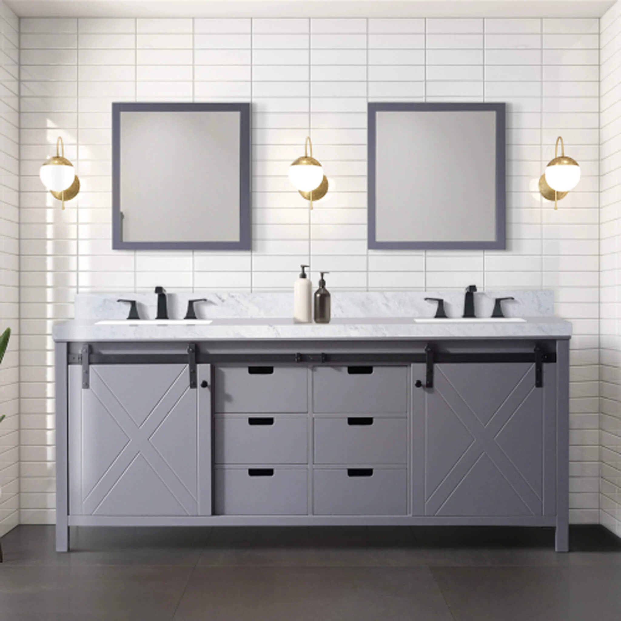 Nuvia 80-Inch Fully Assembled Double Bath Vanity With Soft Close Cabinets [No Countertop] (SAK53904) - Image 9