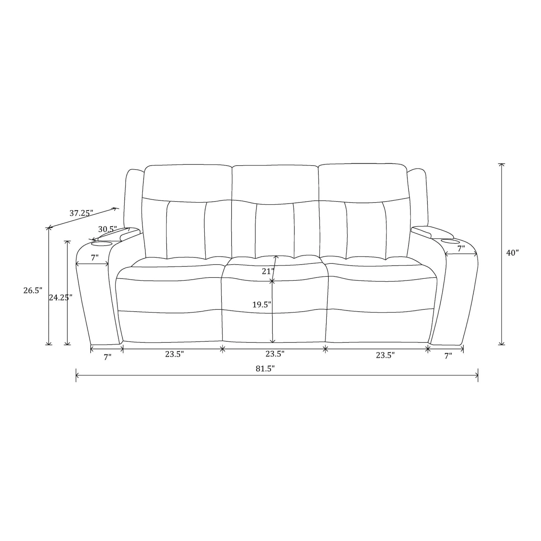 Nuvia Luxury 84-Inch Home Theater Power Reclining Sofa With LED Lights And Power Headrest (SAK83195) - Image 10