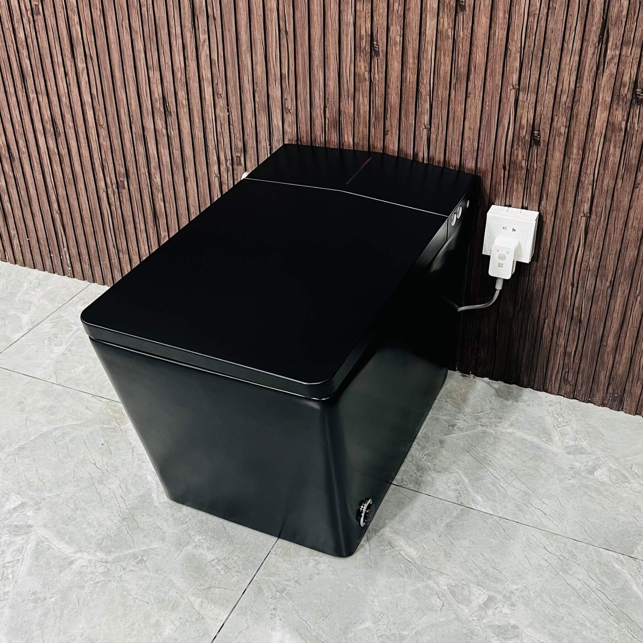 Nuvia Luxury Black Square Smart Toilet With Bidet, Remote, And Heated Seat (SAK45183) - Image 12