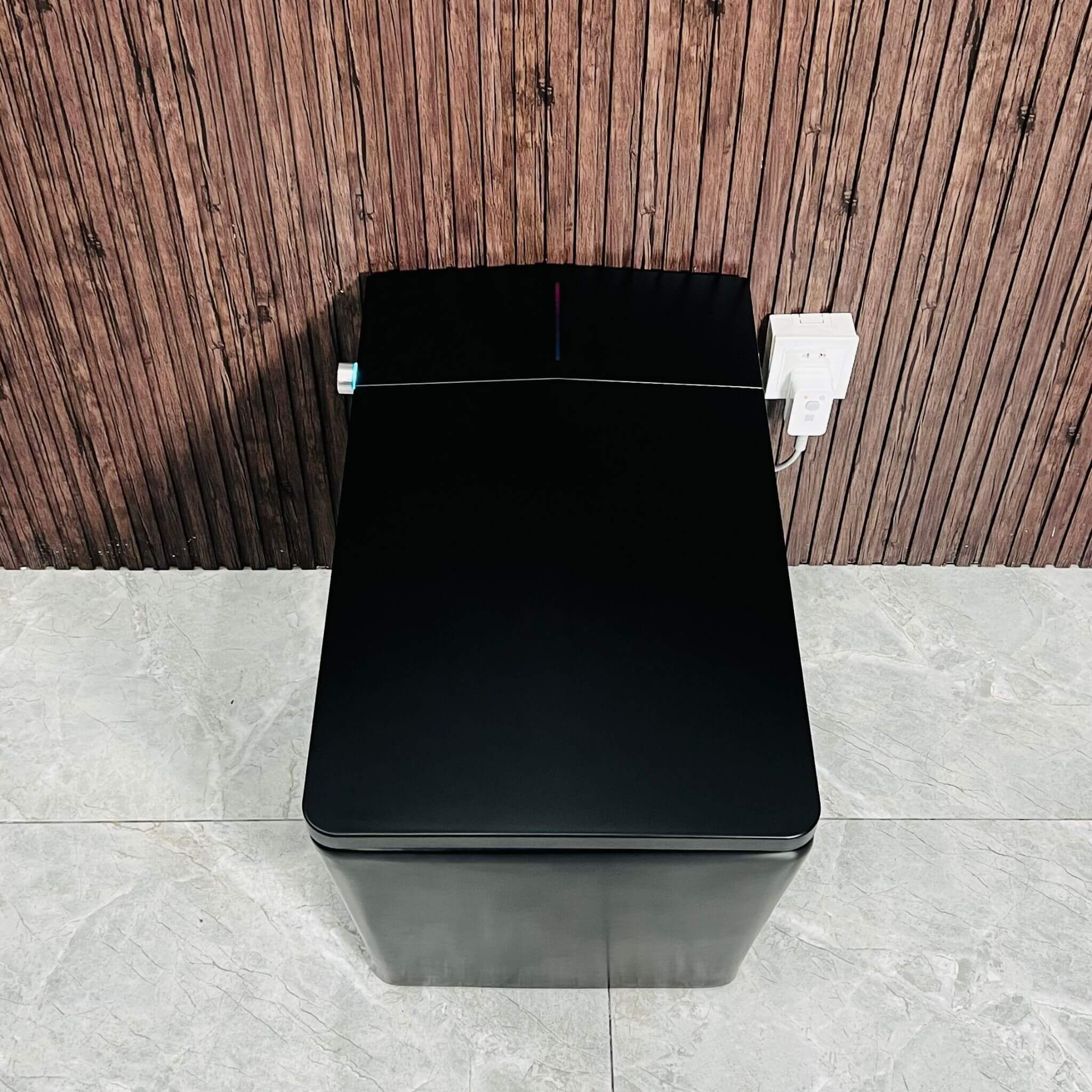 Nuvia Luxury Black Square Smart Toilet With Bidet, Remote, And Heated Seat (SAK45183) - Image 4