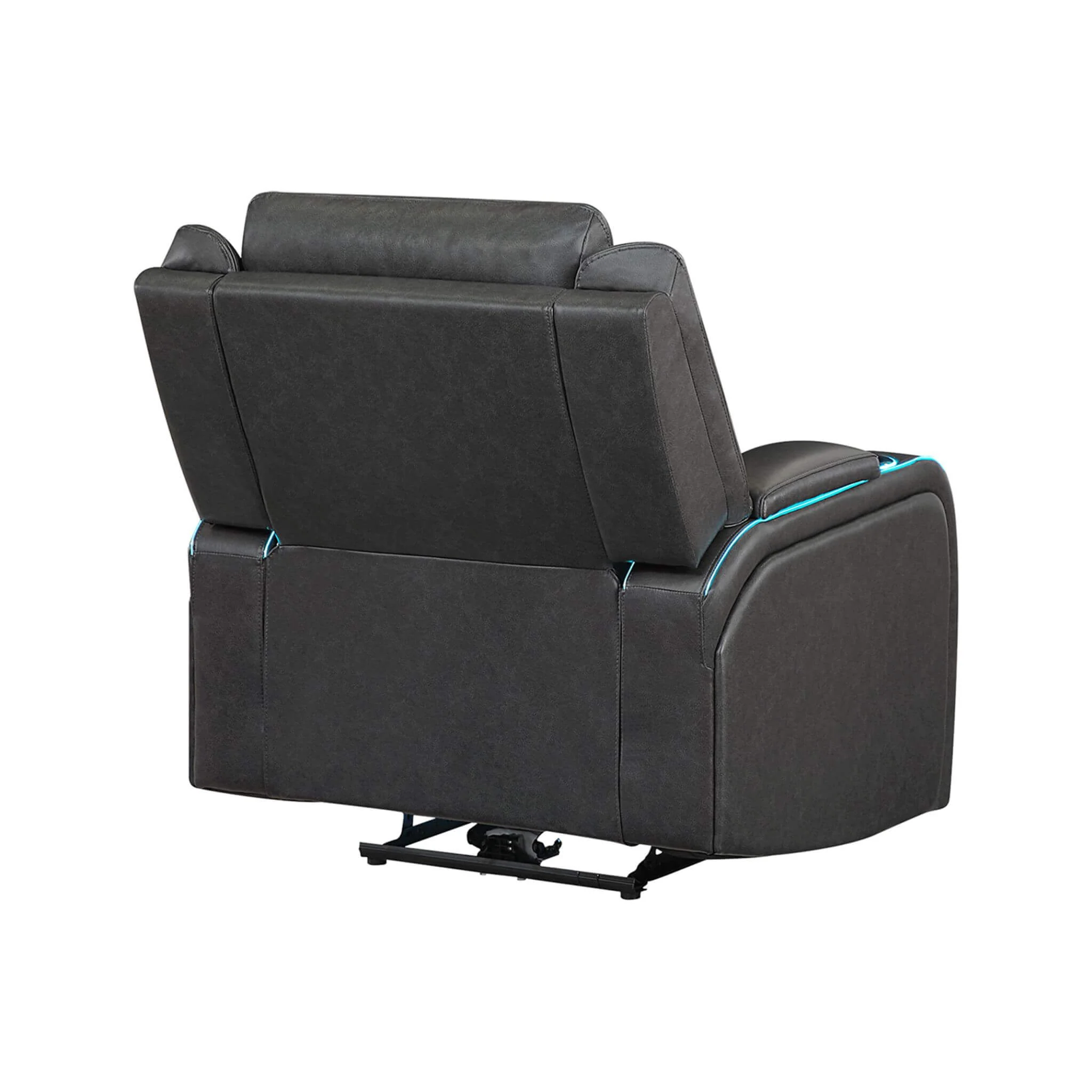 Nuvia Luxury Charcoal Upholstered Power Recliner Armchair With LED Lights (SAK16429) - Image 8