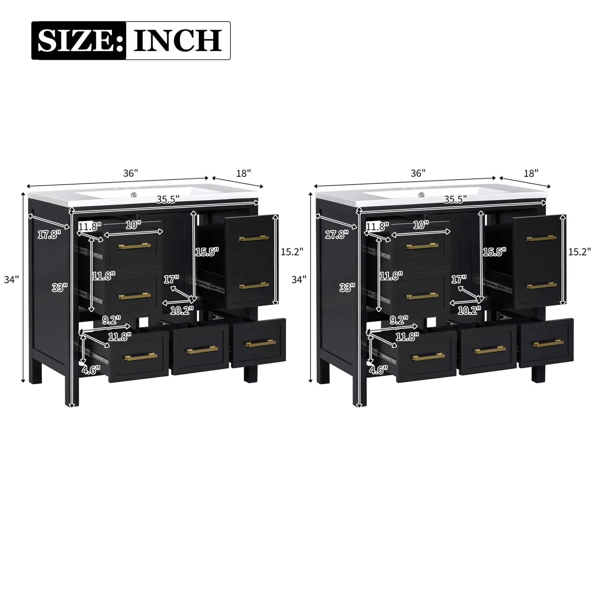 Nuvia Premium 72-Inch Bathroom Vanity Set With Resin Sink And Soft-Close Drawers [Faucet Not Included] (SAK62749) - Image 18