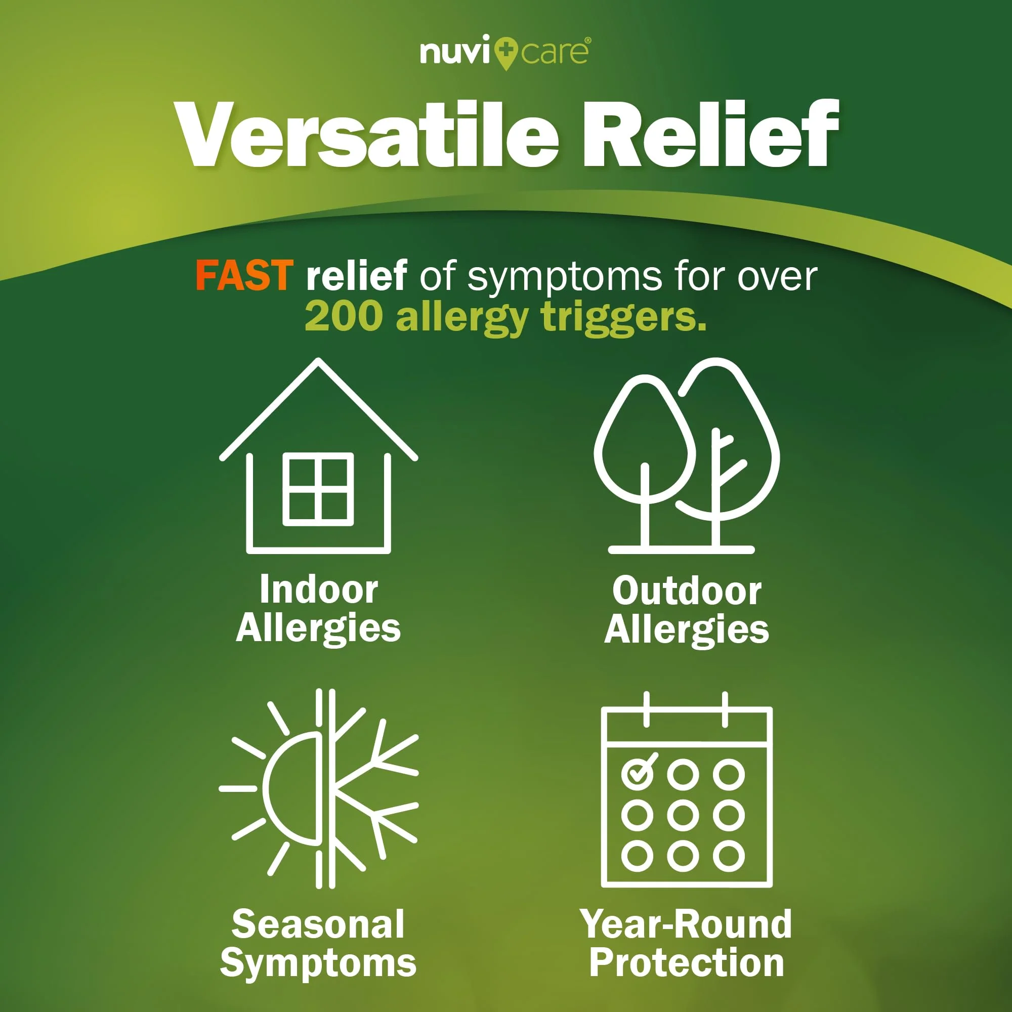 NUVICARE 24-Hour Allergy Medicine - Cetirizine Hydrochloride 10mg Tablets - Compare to The Active Ingredient in Zyrtec Antihistamine Meds - Generic Allergy Pills for All Day Allergy Relief (2 Pack) - Image 7