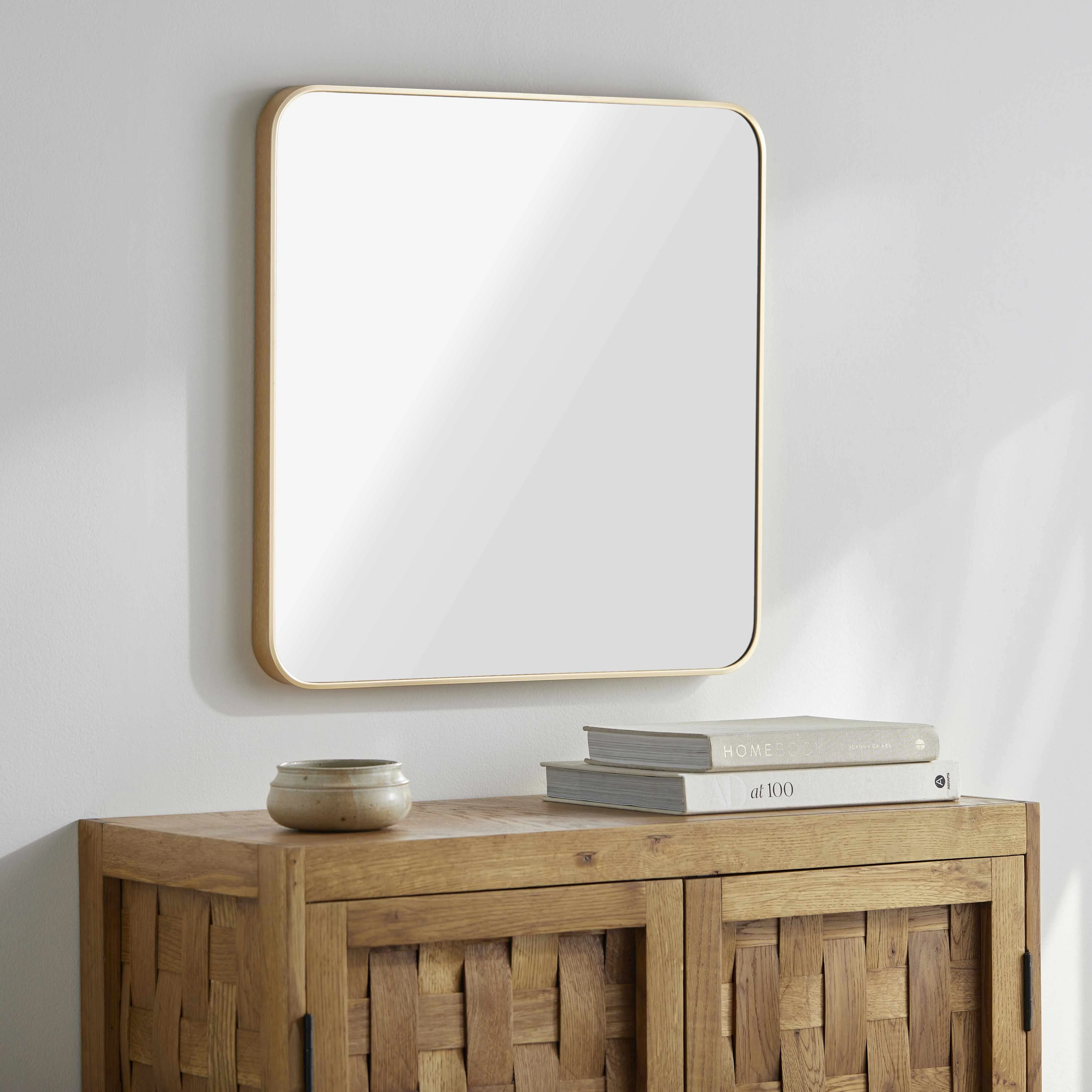 Ockenfels Modern Arched  Gold Wall Mirror - Image 4