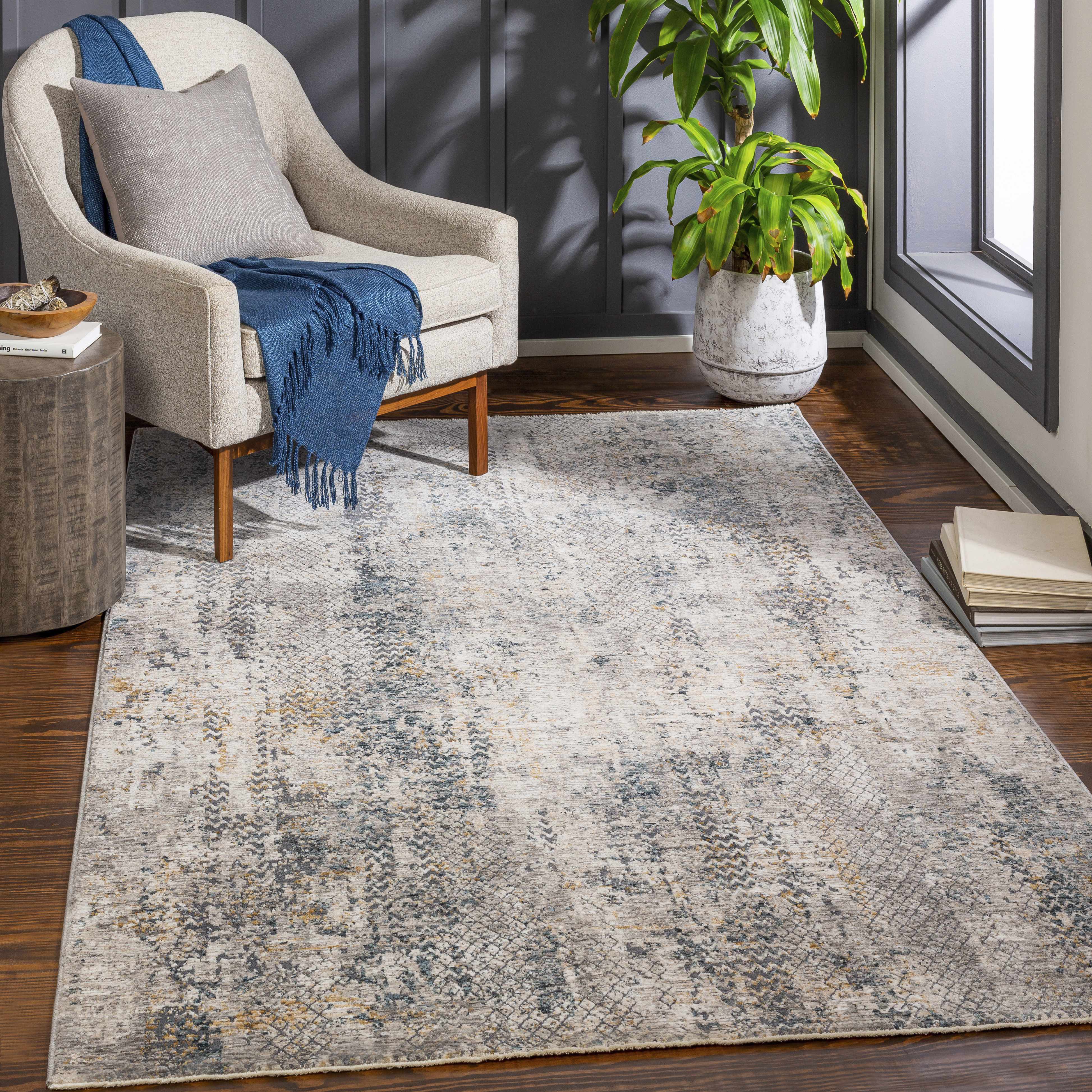 Odell Abstract Luxe Fringe Rug - Clearance - Image 2
