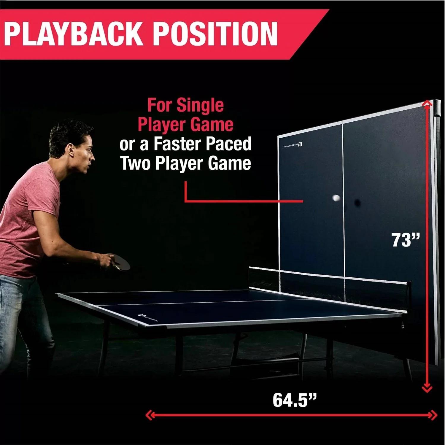 Official Size Blue Ping Pong Table Tennis Set with Net 2 Balls and 2 Paddles - Image 4