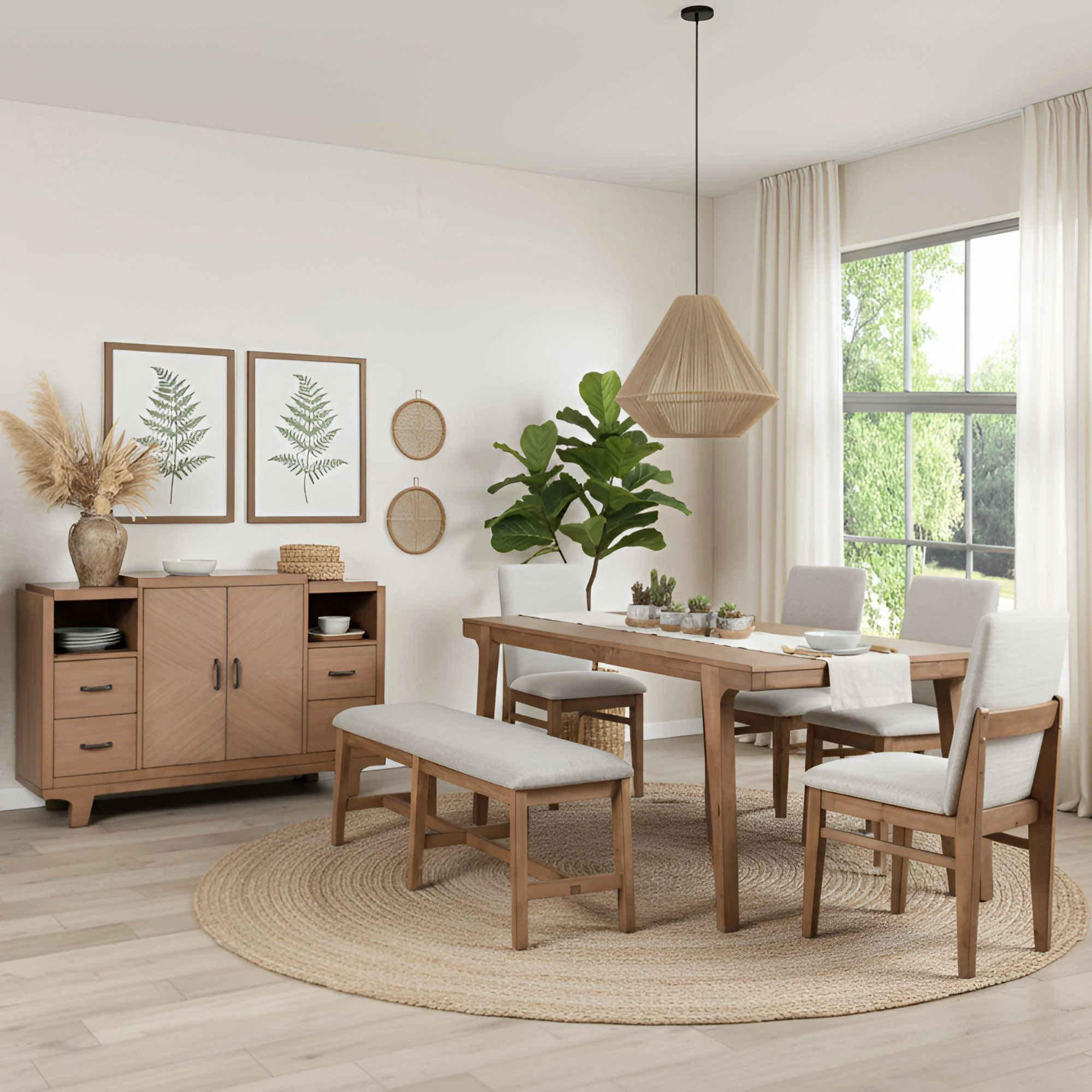 Olejo Side Chairs Set of 2, Natural - Image 4