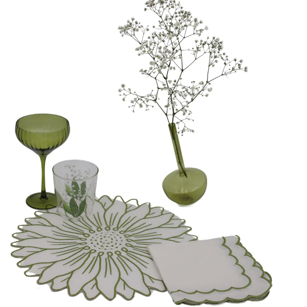 Olive Bloom Placemat - Case of 12 Placemats - Image 12