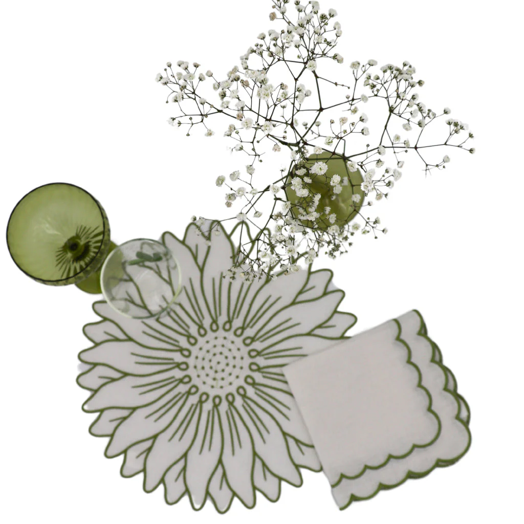 Olive Bloom Placemat - Case of 12 Placemats - Image 2