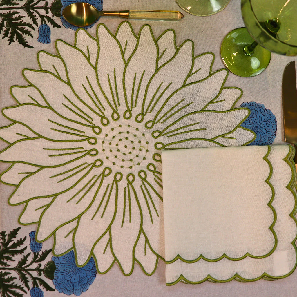 Olive Bloom Placemat - Set of 4 - Image 10