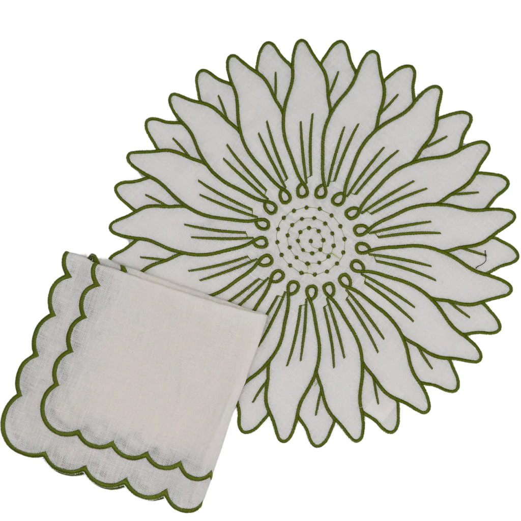 Olive Bloom Placemat - Set of 4 - Image 3