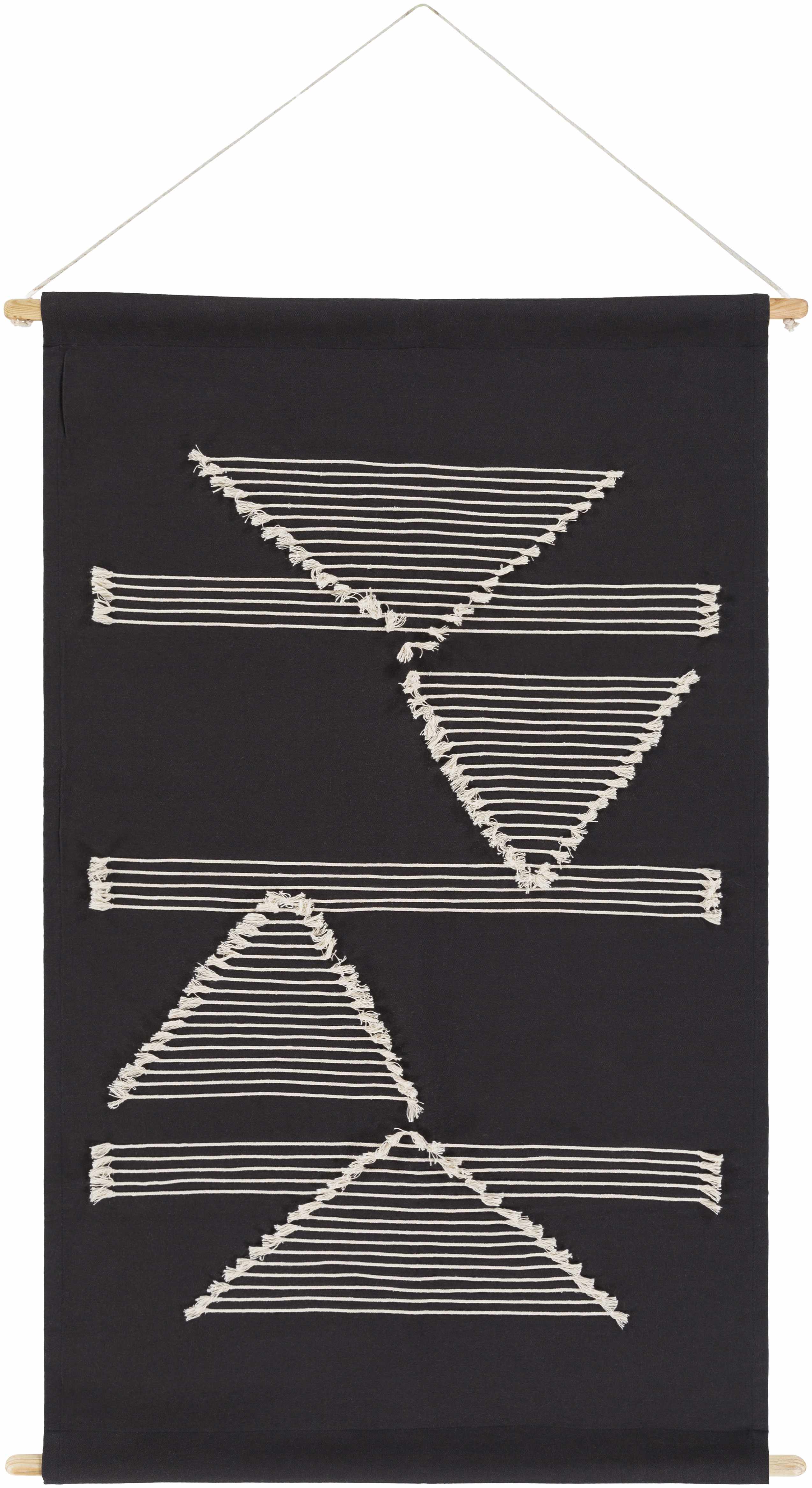 Olmitz Black-Beige Modern Geometric Wall Hanging - Image 4