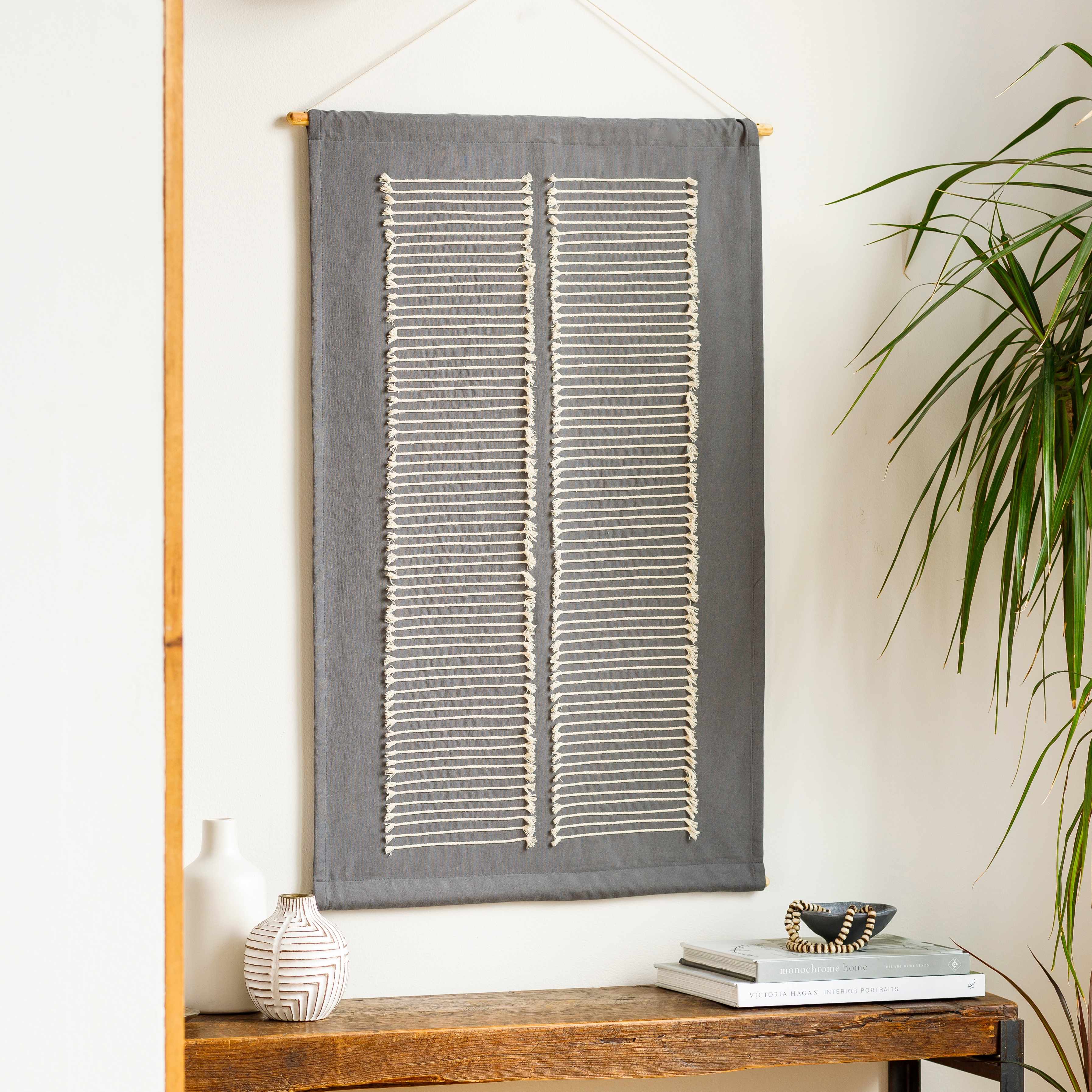 Olmitz Black-Beige Modern Geometric Wall Hanging - Image 5