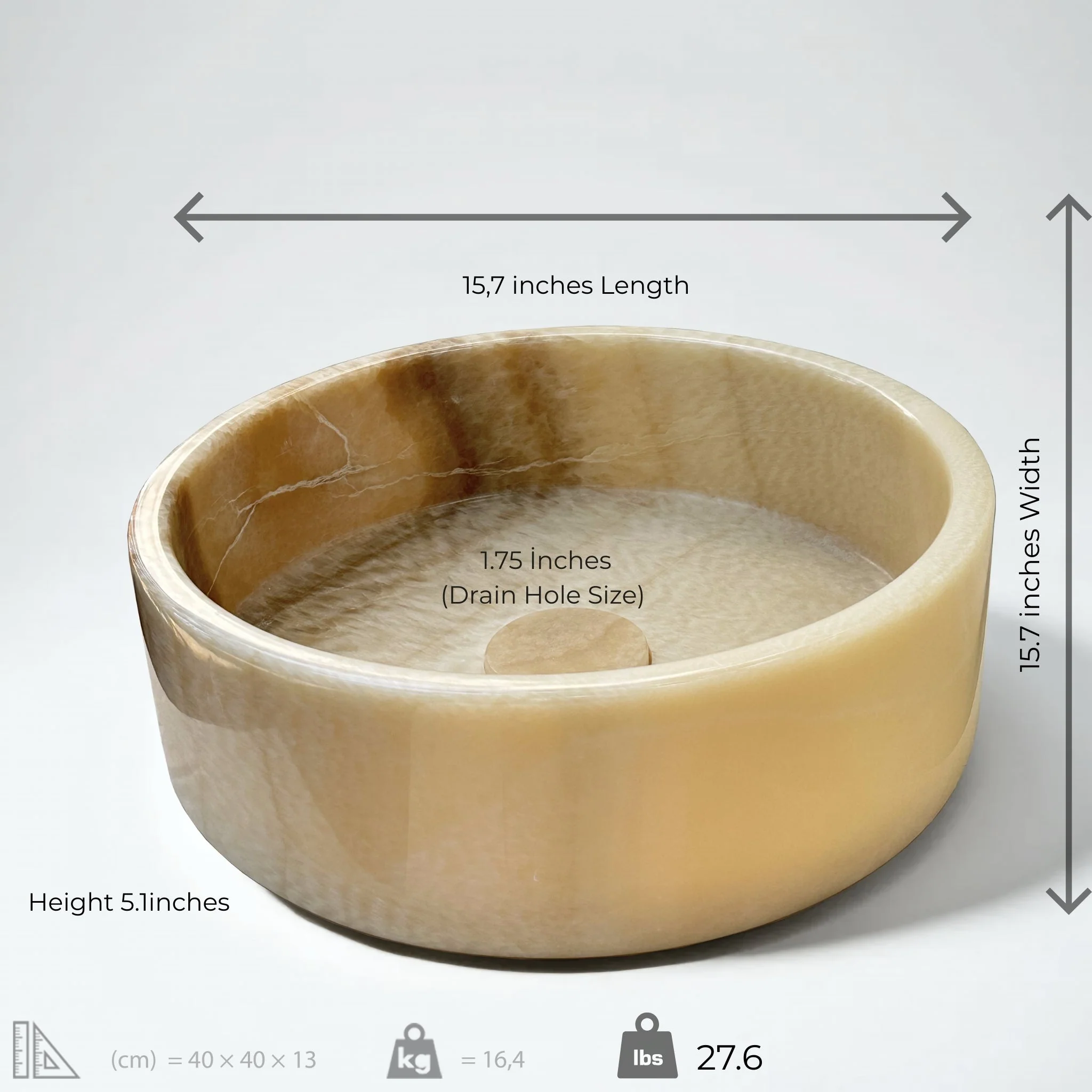 Onyx Marble Sink - Image 2